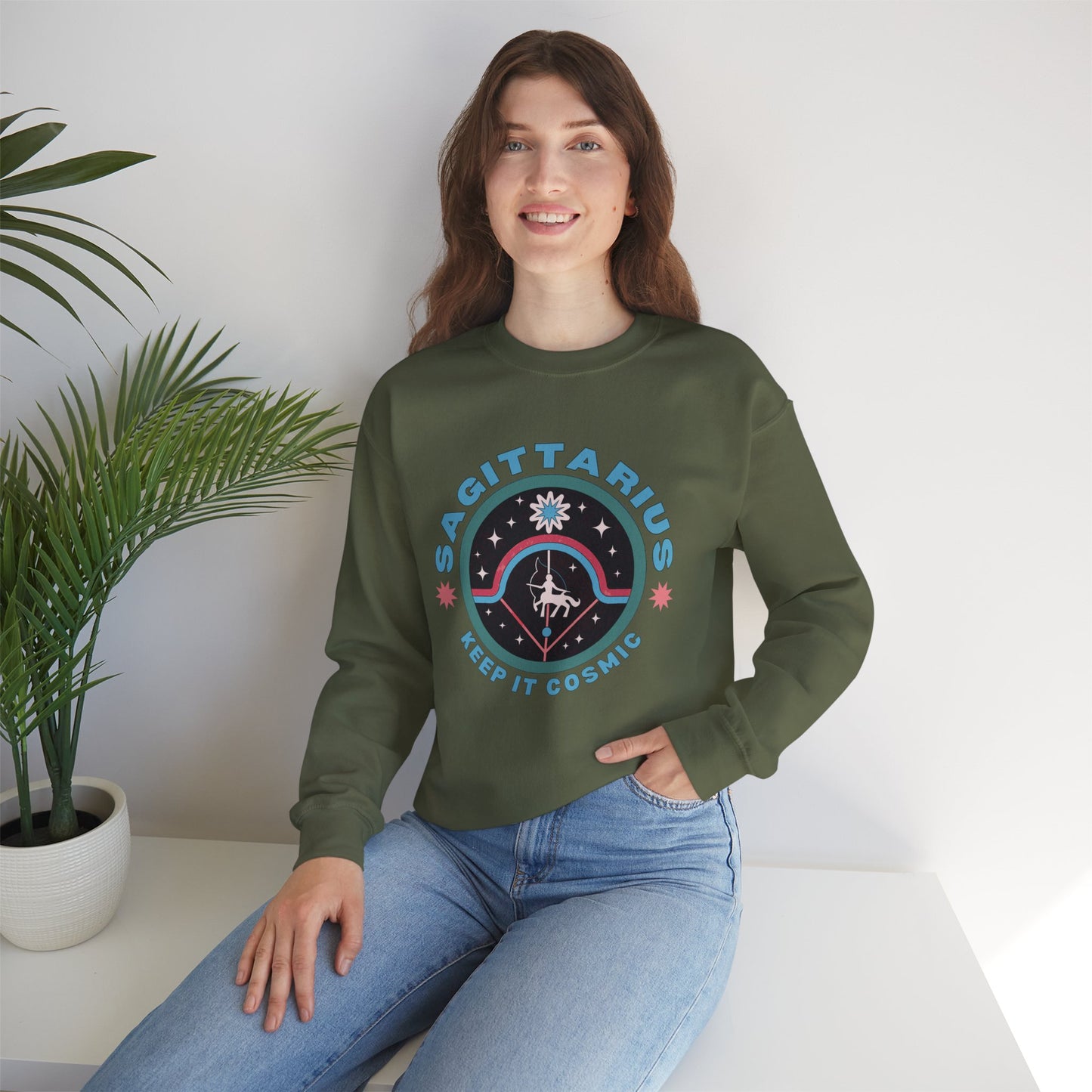 Keep It Cosmic - Retro Star Sign Astro Sweatshirt | Sagittarius