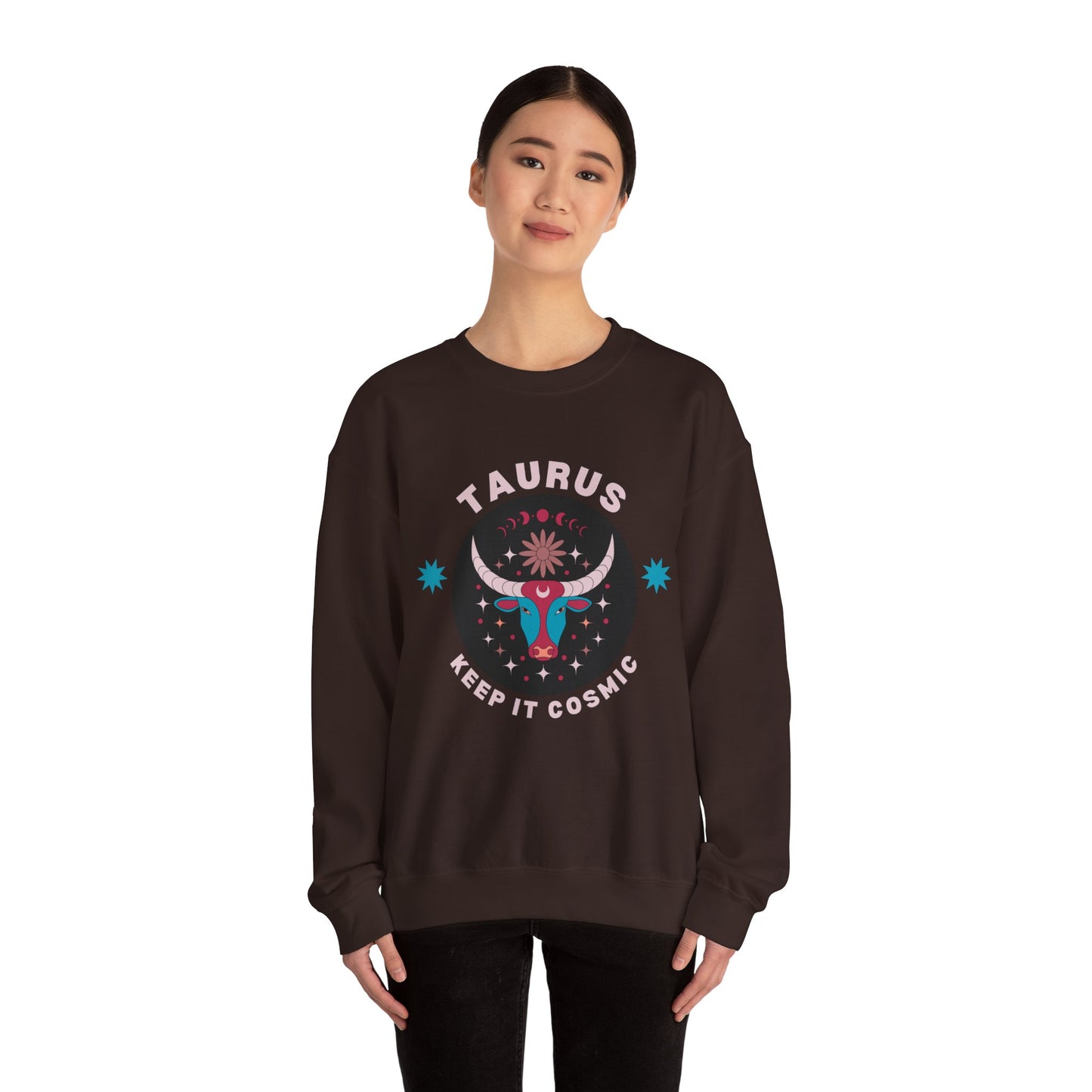 Keep It Cosmic - Retro Star Sign Astro Sweatshirt | Taurus