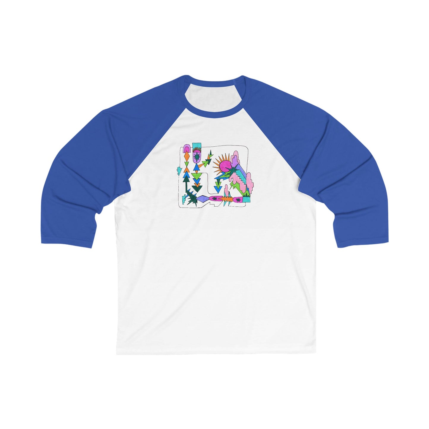 Solar Circuits | Unisex Abstract Art Baseball Tee