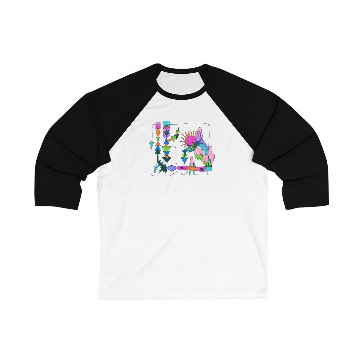 Solar Circuits | Unisex Abstract Art Baseball Tee
