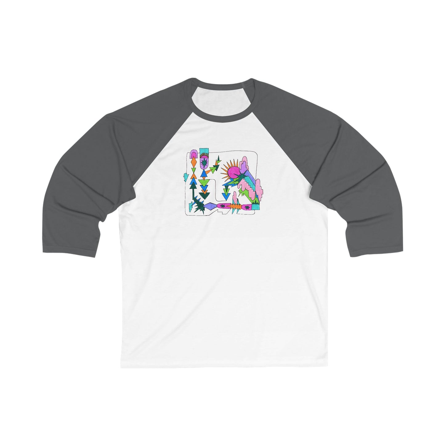 Solar Circuits | Unisex Abstract Art Baseball Tee