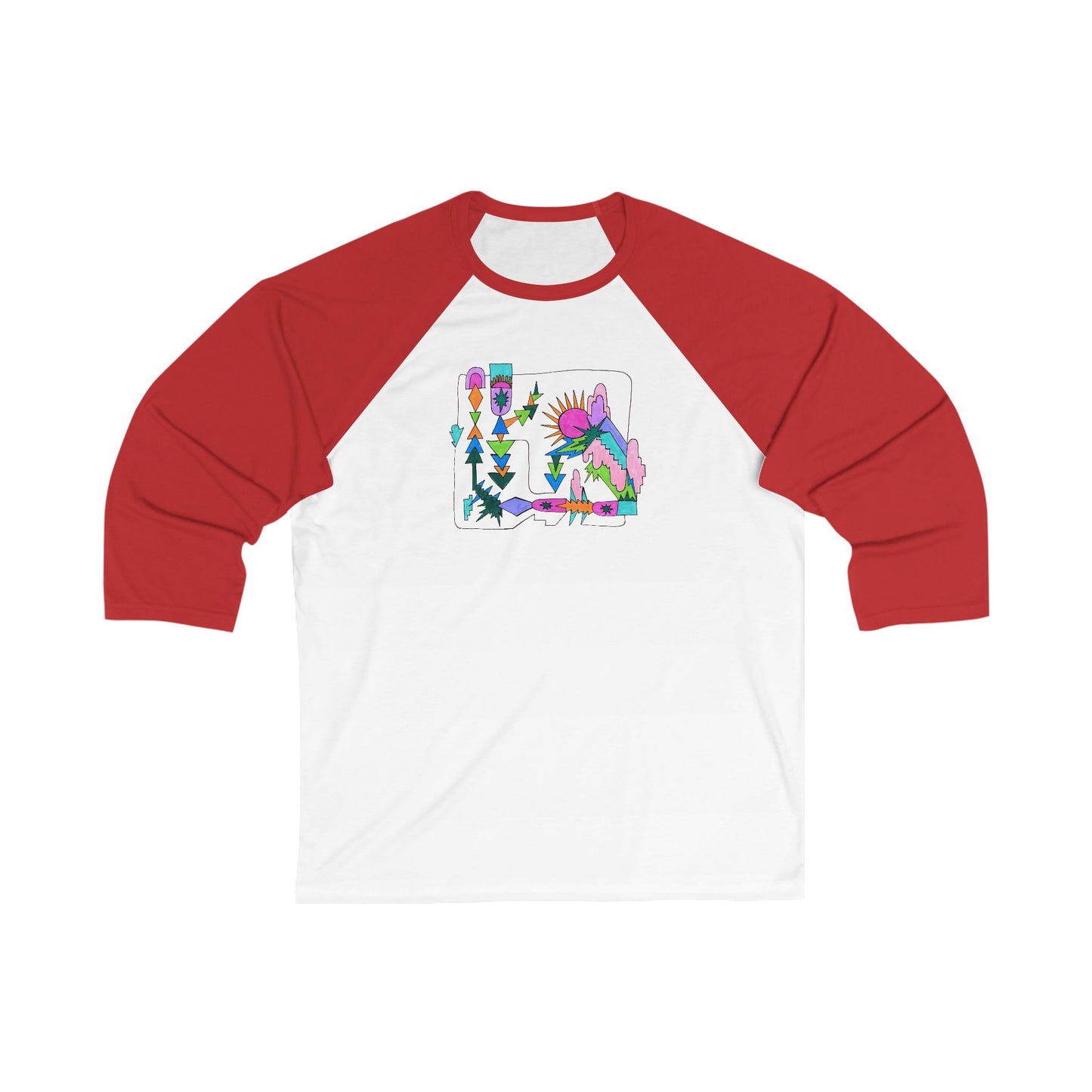 Solar Circuits | Unisex Abstract Art Baseball Tee