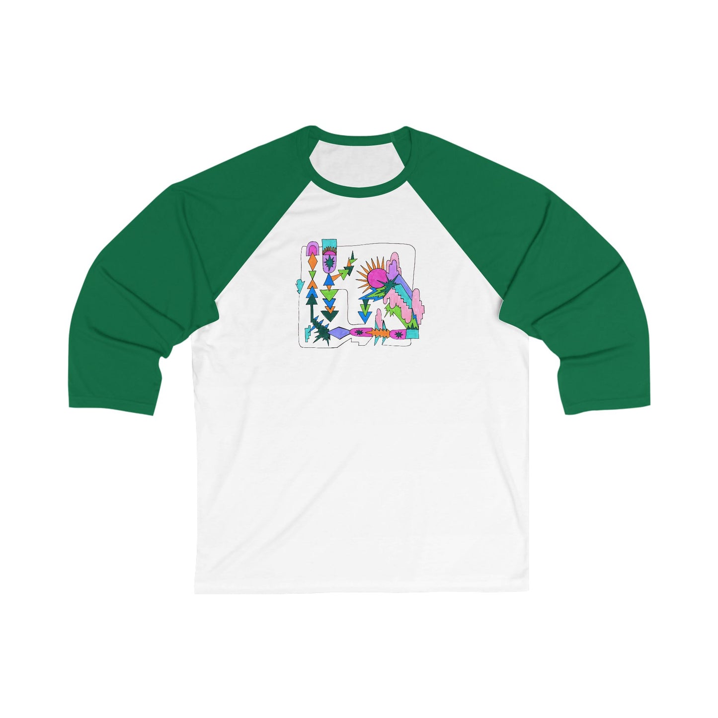 Solar Circuits | Unisex Abstract Art Baseball Tee