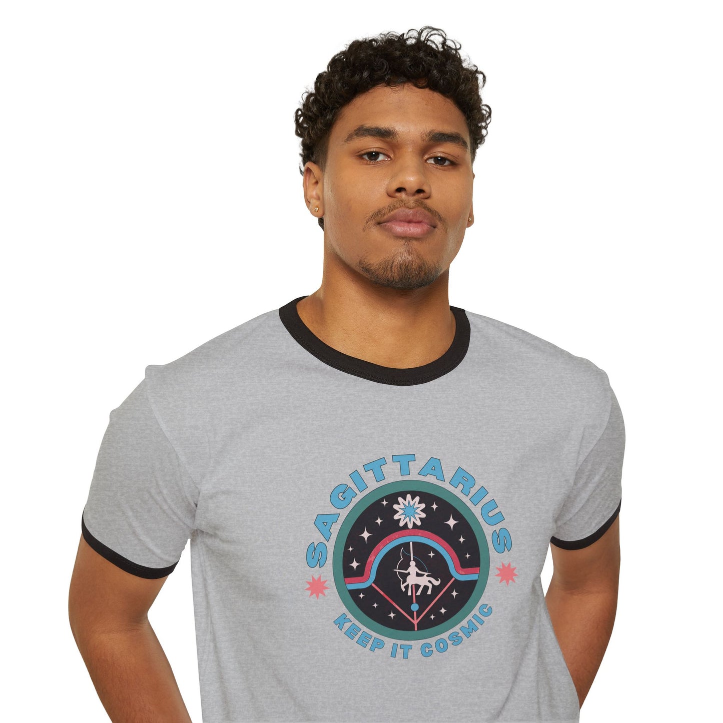 Keep it Cosmic Astrology Retro Ringer Tee — Sagittarius Zodiac T-Shirt