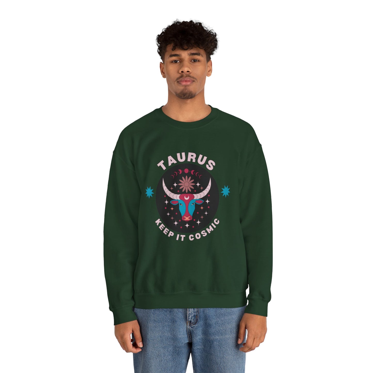 Keep It Cosmic - Retro Star Sign Astro Sweatshirt | Taurus