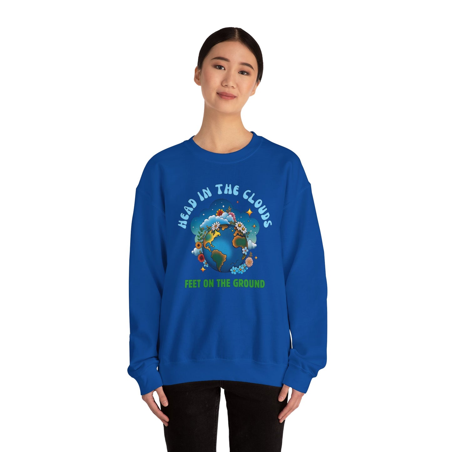 Grounded Dreamer | Earthy Edition β Eco Retro Sweatshirt in Deep Tones