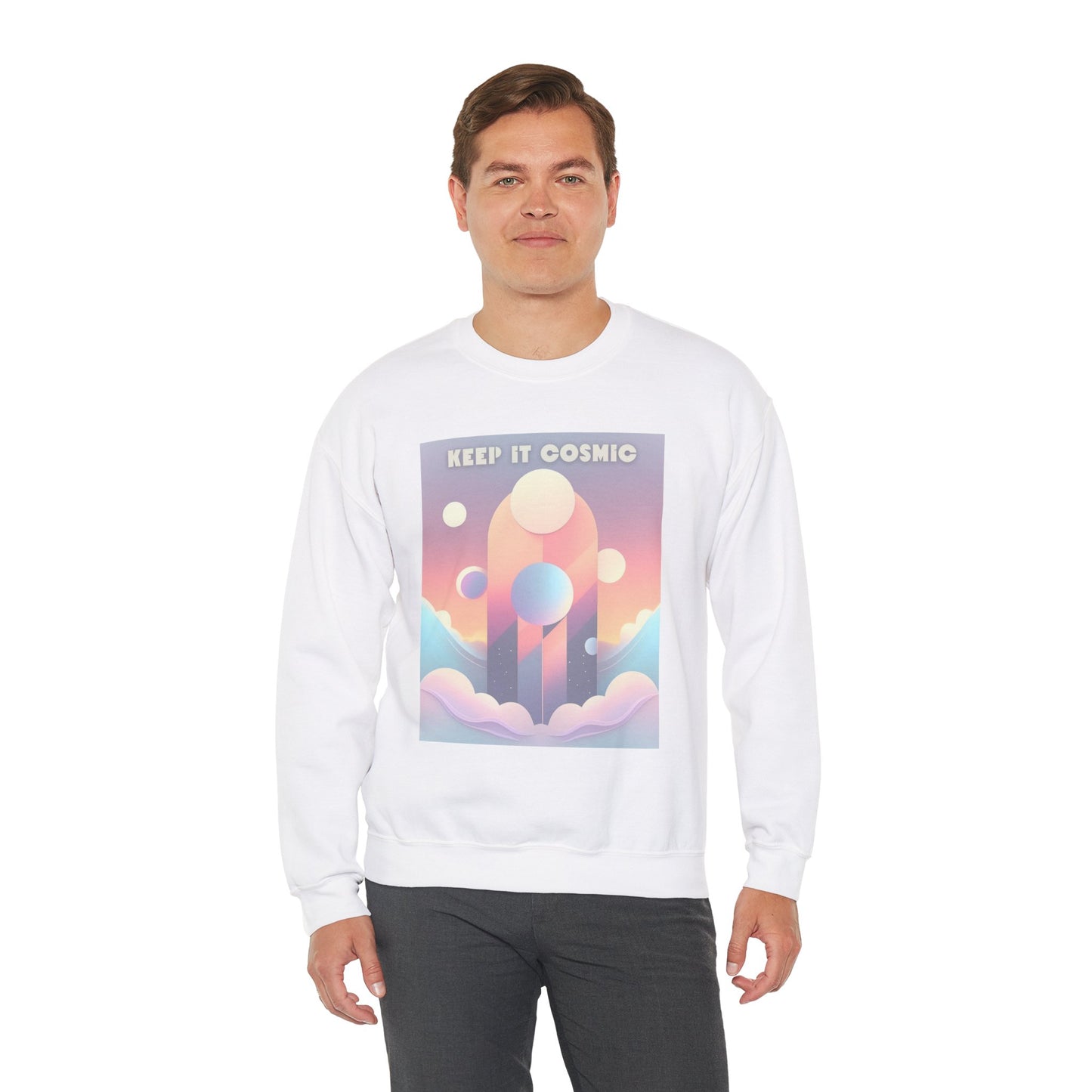 Pastel Cosmos Sweatshirt – Keep It Cosmic Celestial Aesthetic Crewneck
