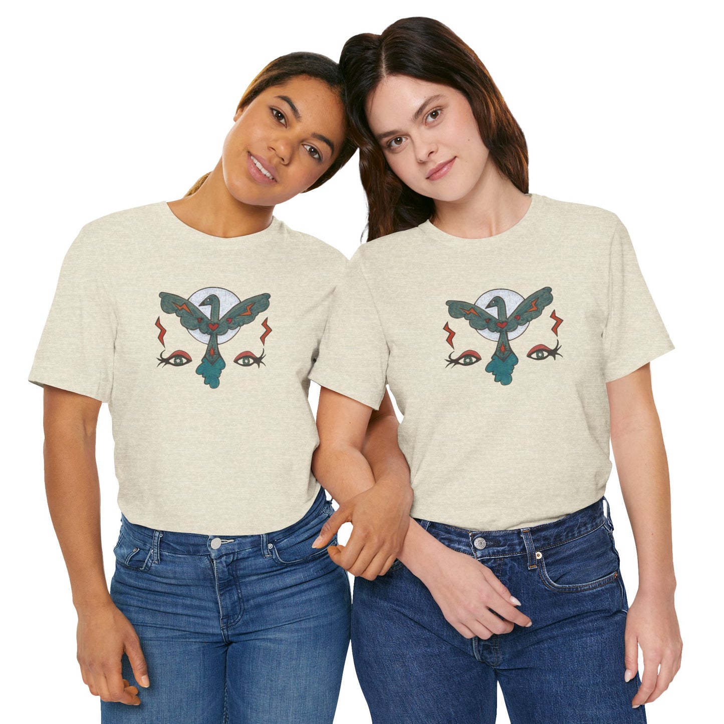Feel to See Moon T-Shirt Tee | Esoteric Eyes Cosmic Art Tee (Unisex)