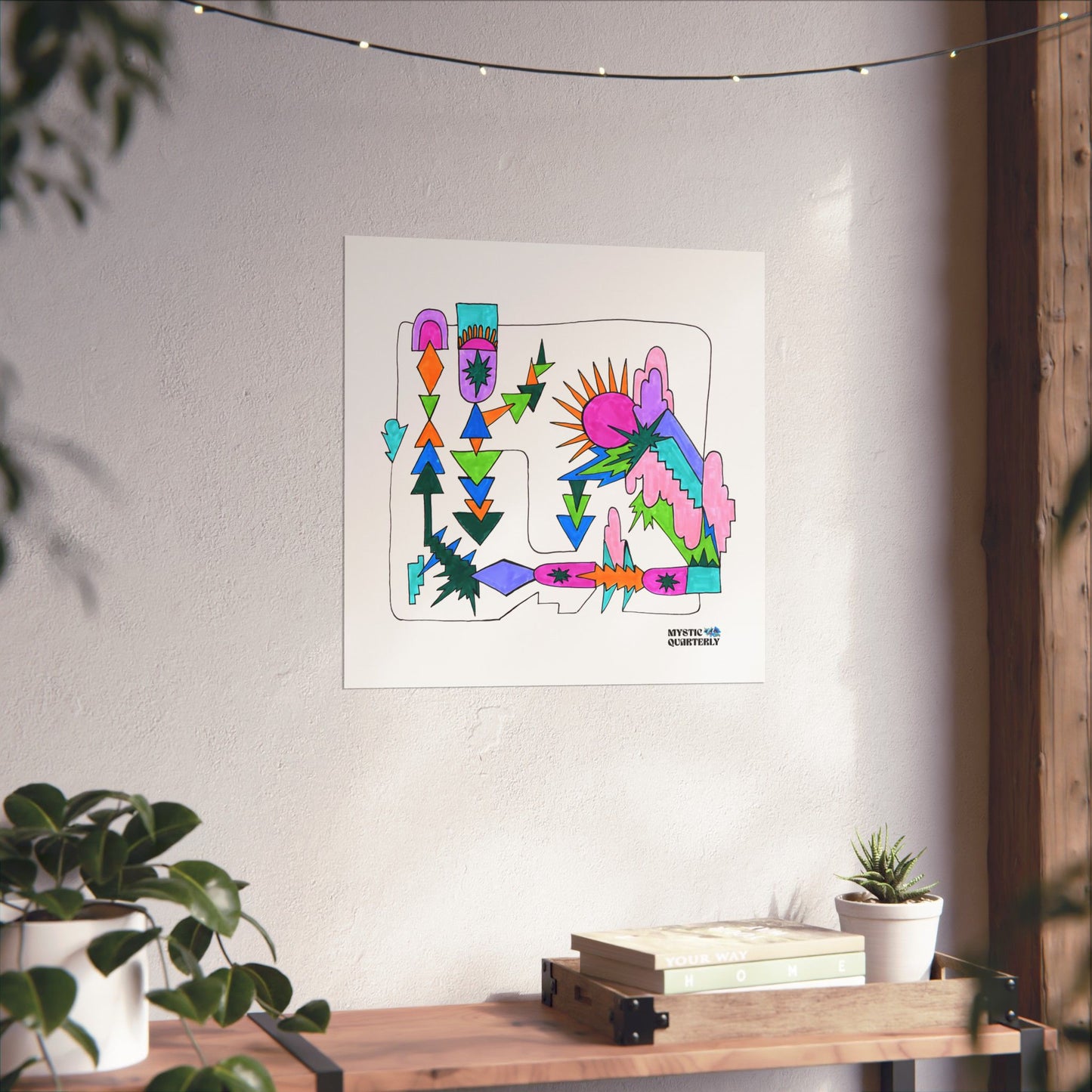 Solar Circuits Abstract Maximalist Art Print