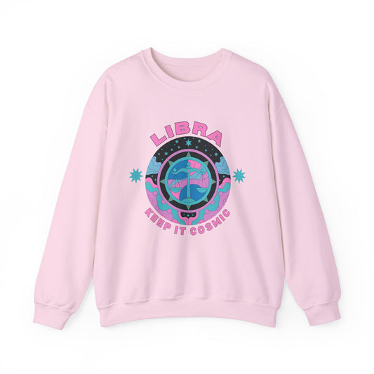 Keep It Cosmic - Retro Star Sign Astro Sweatshirt | Libra