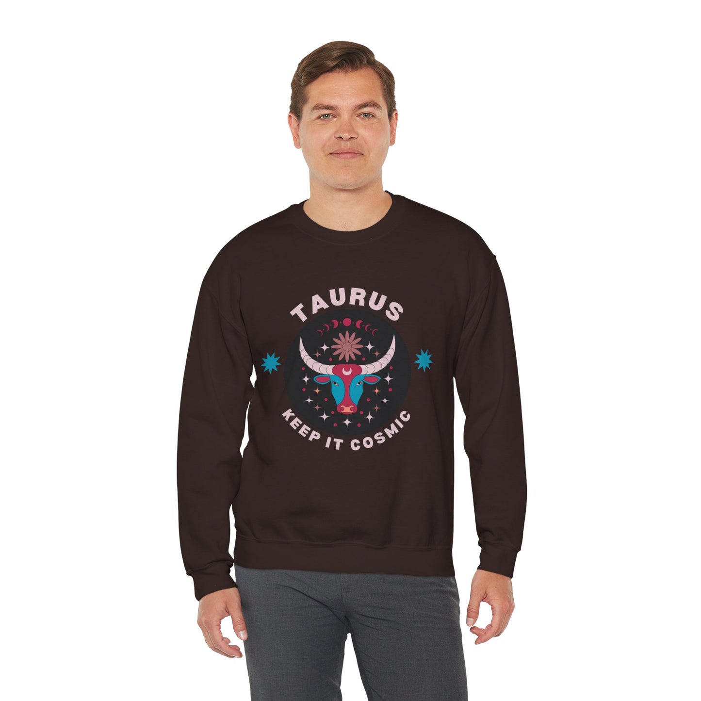 Keep It Cosmic - Retro Star Sign Astro Sweatshirt | Taurus