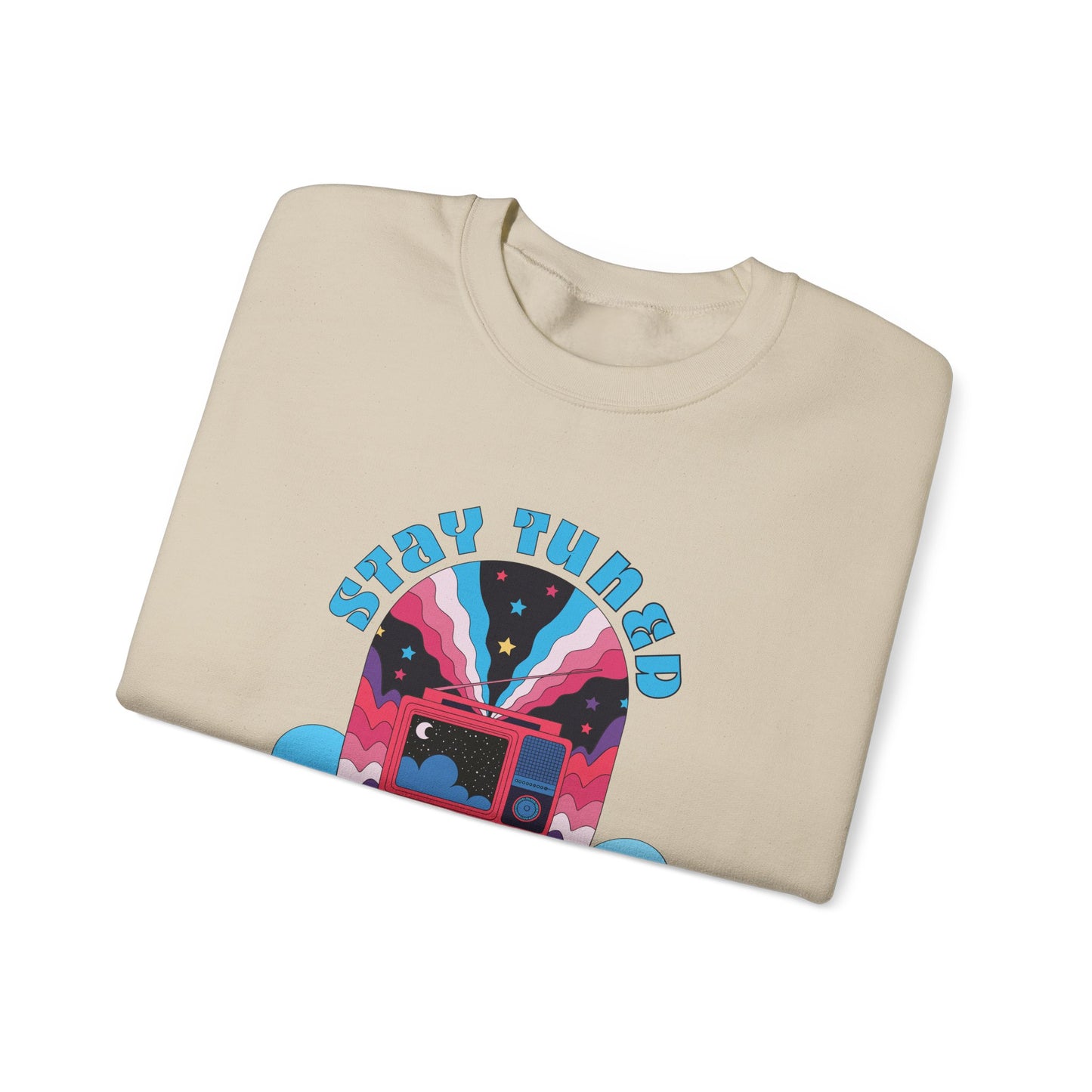 Stay Tuned Cosmic Retro Sweatshirt - Dreamglow Celestial Crewneck