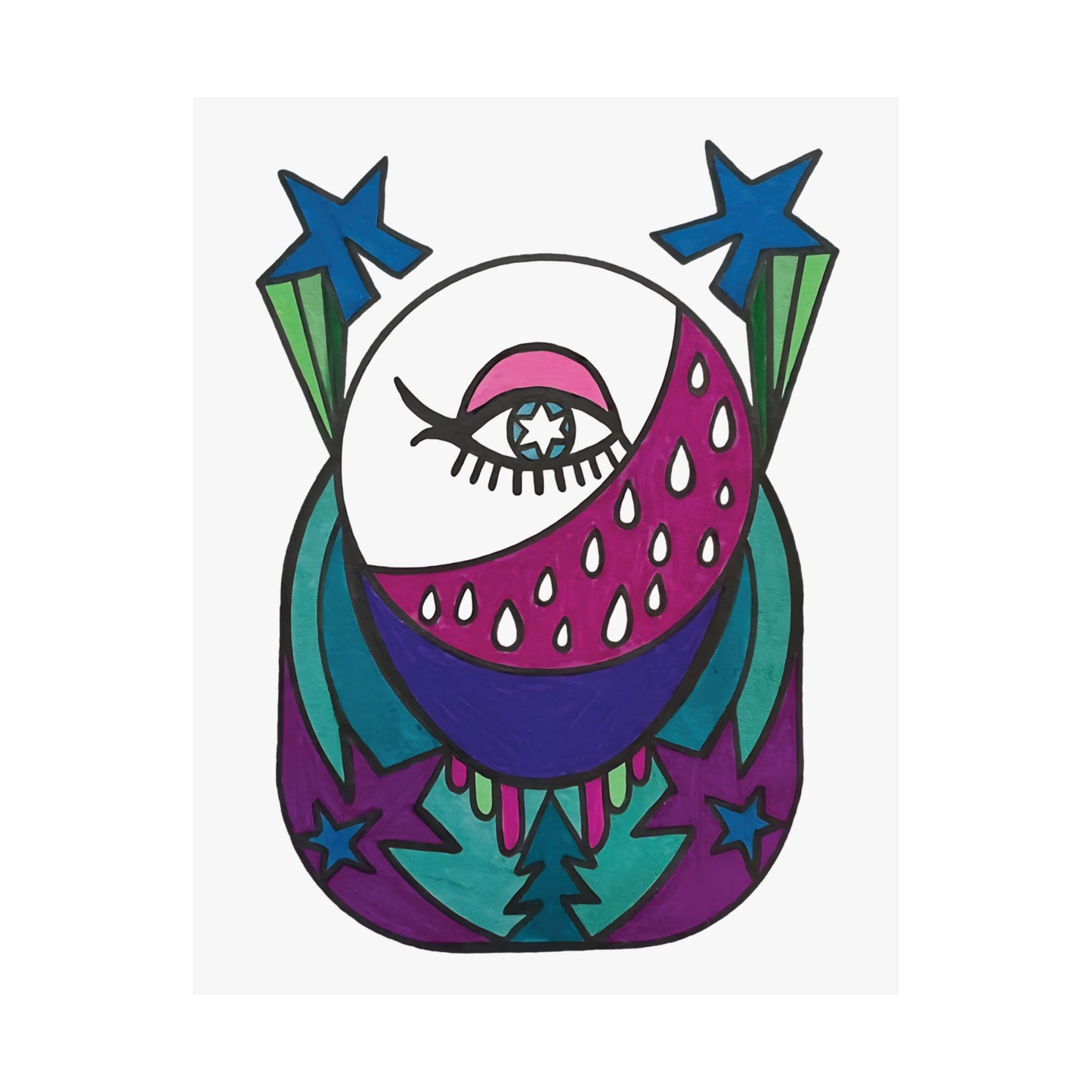 Lunar Eye | Esoteric Surreal Moon Art Print