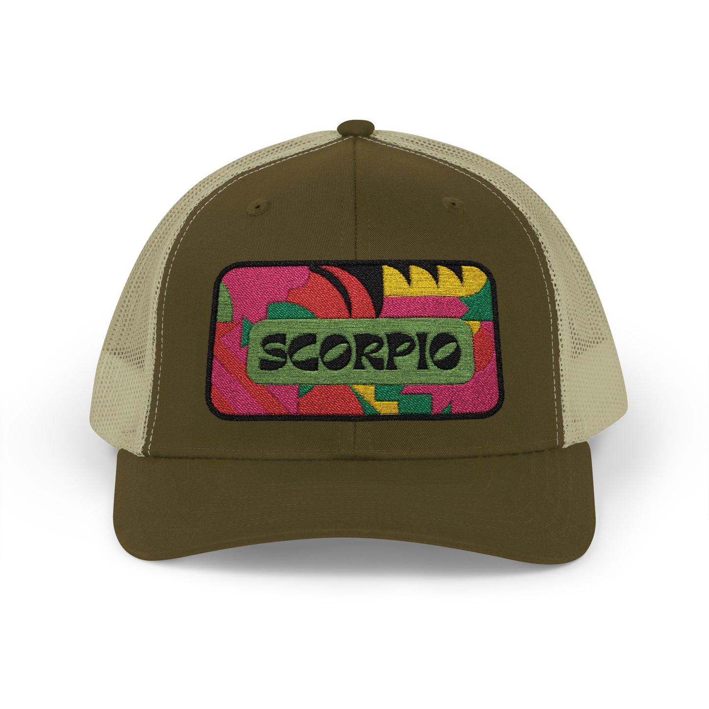 Scorpio Trucker Hat - Retro Astrology Snapback Cap - Embroidered Horoscope Hat