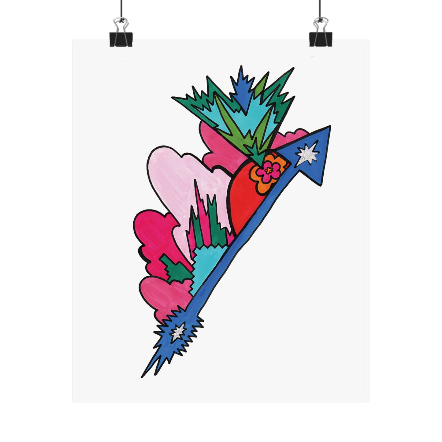 Blossom Arrow Abstract Art Print