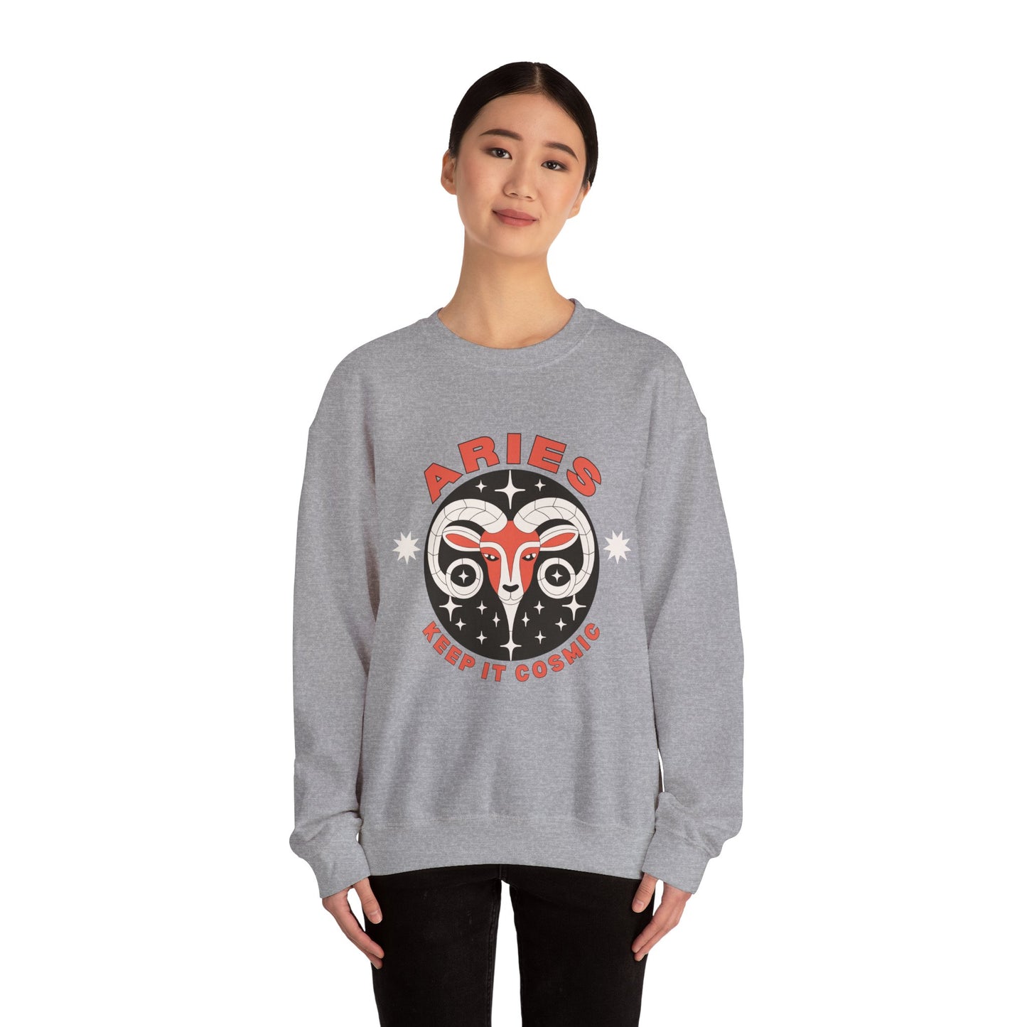Keep It Cosmic - Retro Star Sign Astro Sweatshirt | Aries