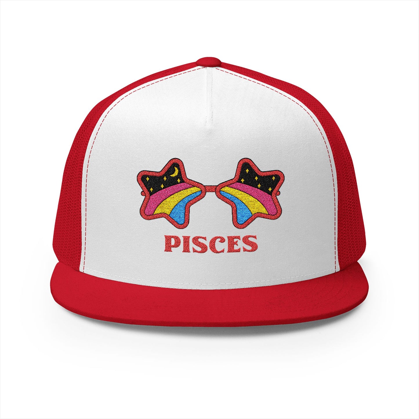 Retro Zodiac Sign Trucker Hat — Pisces