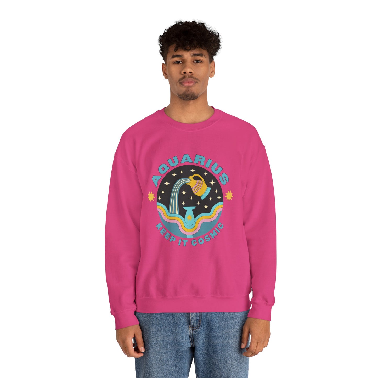 Keep It Cosmic - Retro Star Sign Astro Sweatshirt | Aquarius