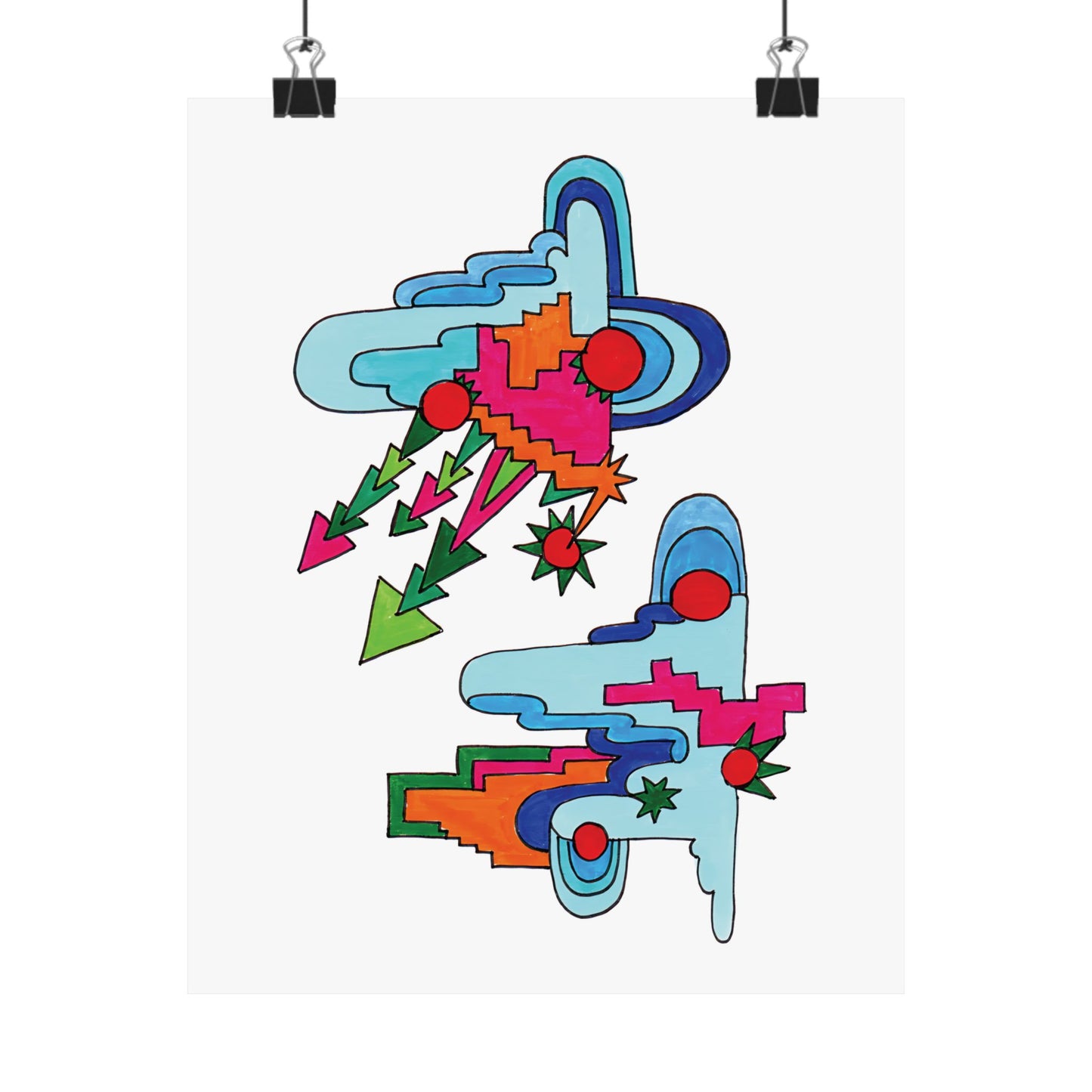 Cloud Split Abstract Art Print