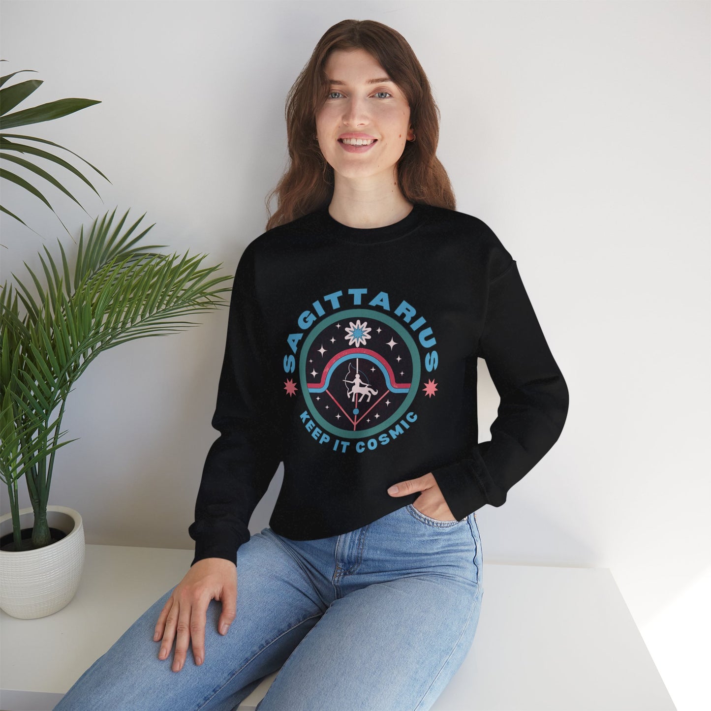 Keep It Cosmic - Retro Star Sign Astro Sweatshirt | Sagittarius