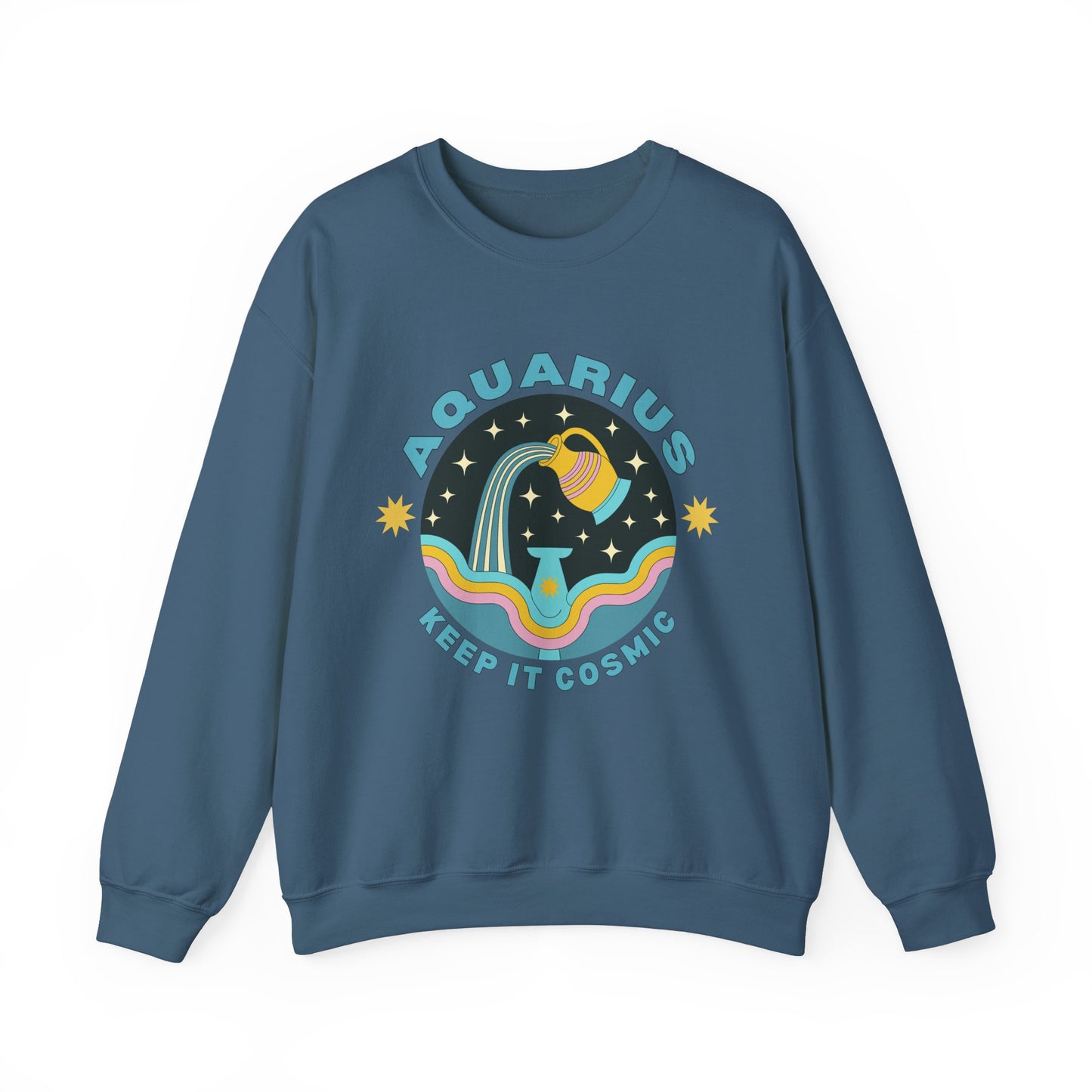 Keep It Cosmic - Retro Star Sign Astro Sweatshirt | Aquarius