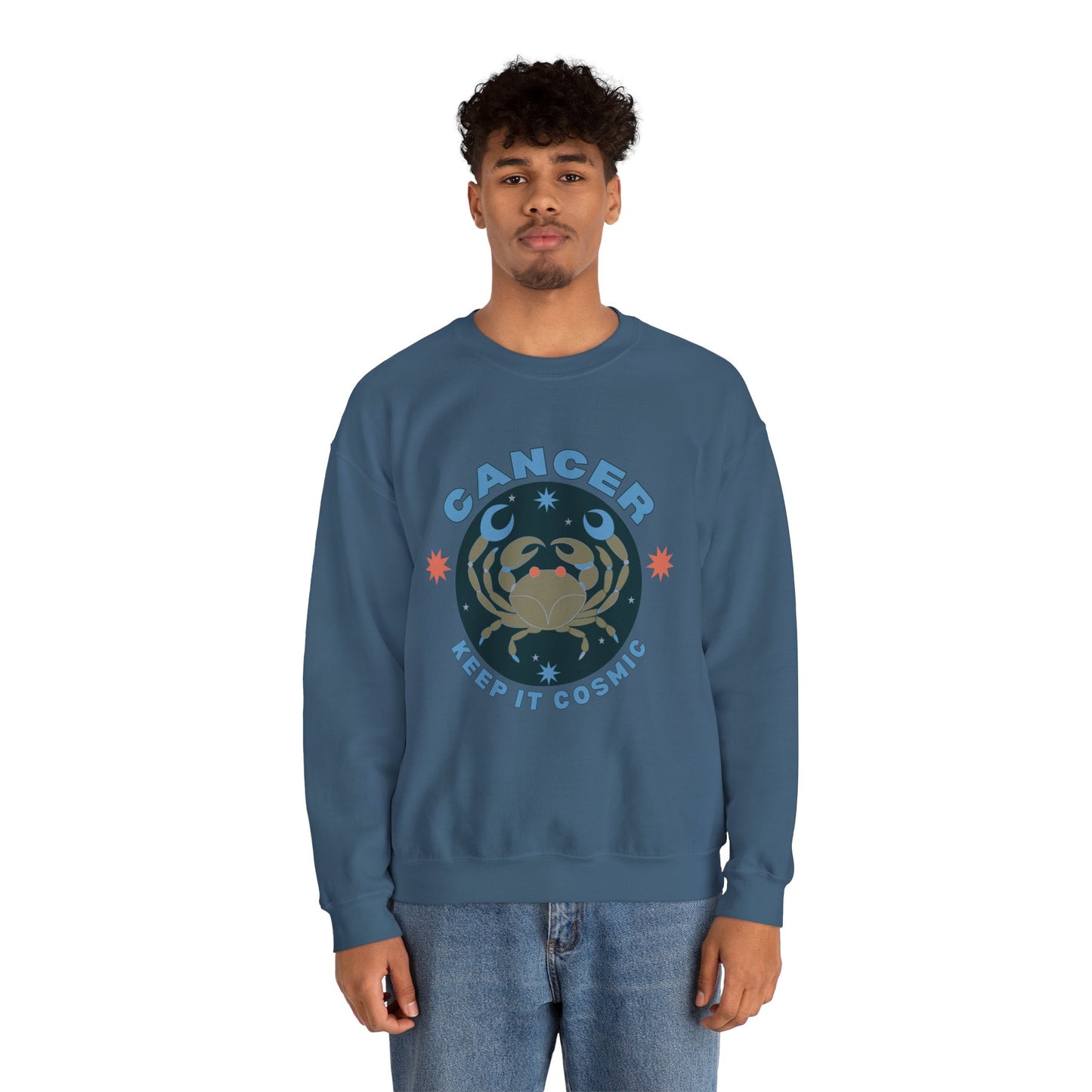 Keep It Cosmic - Retro Star Sign Astro Sweatshirt | Cancer