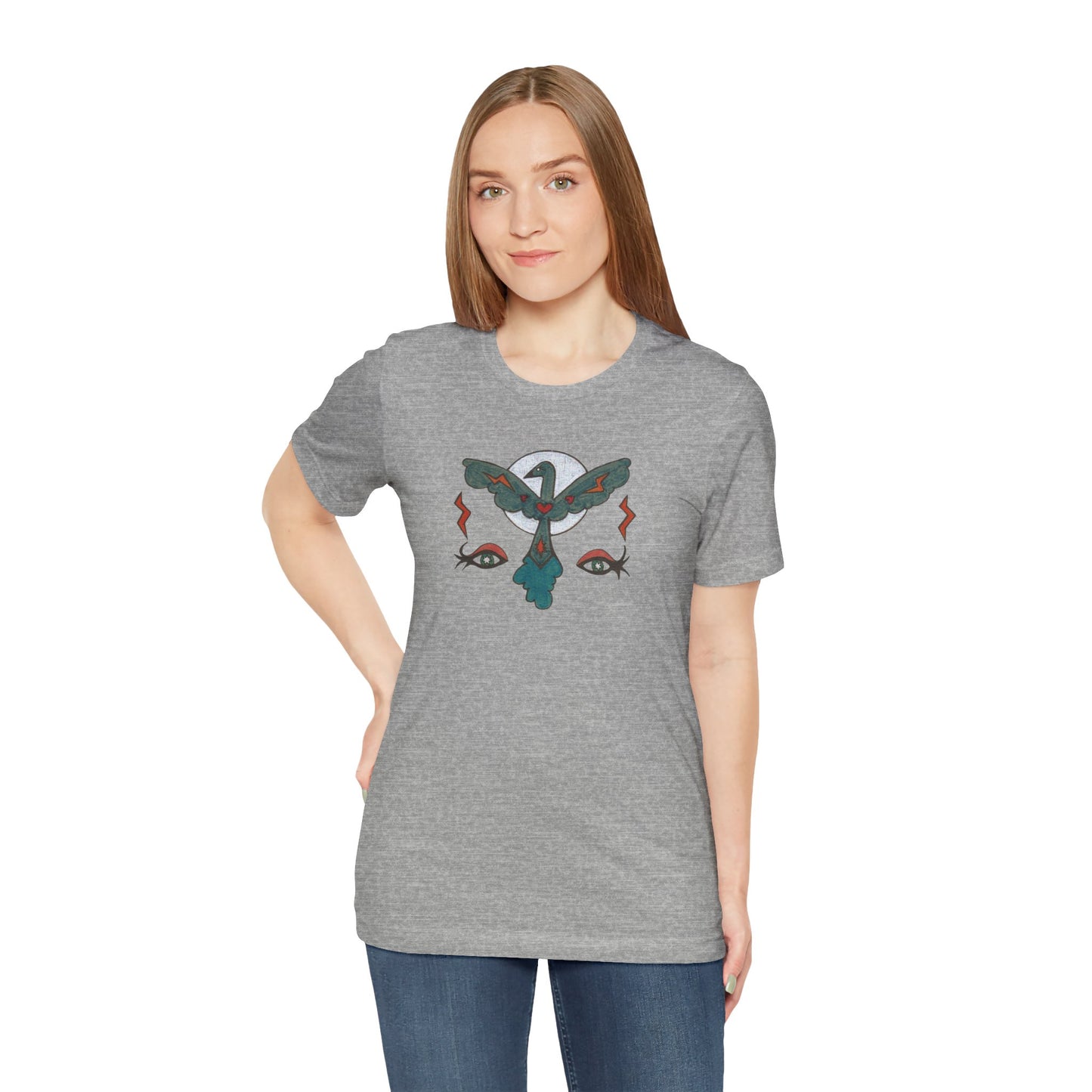 Feel to See Moon T-Shirt Tee | Esoteric Eyes Cosmic Art Tee (Unisex)