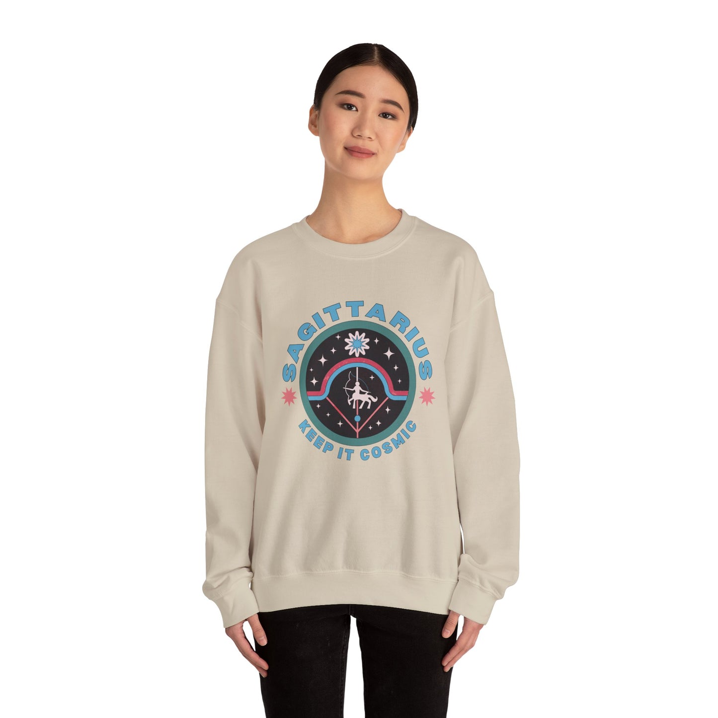 Keep It Cosmic - Retro Star Sign Astro Sweatshirt | Sagittarius