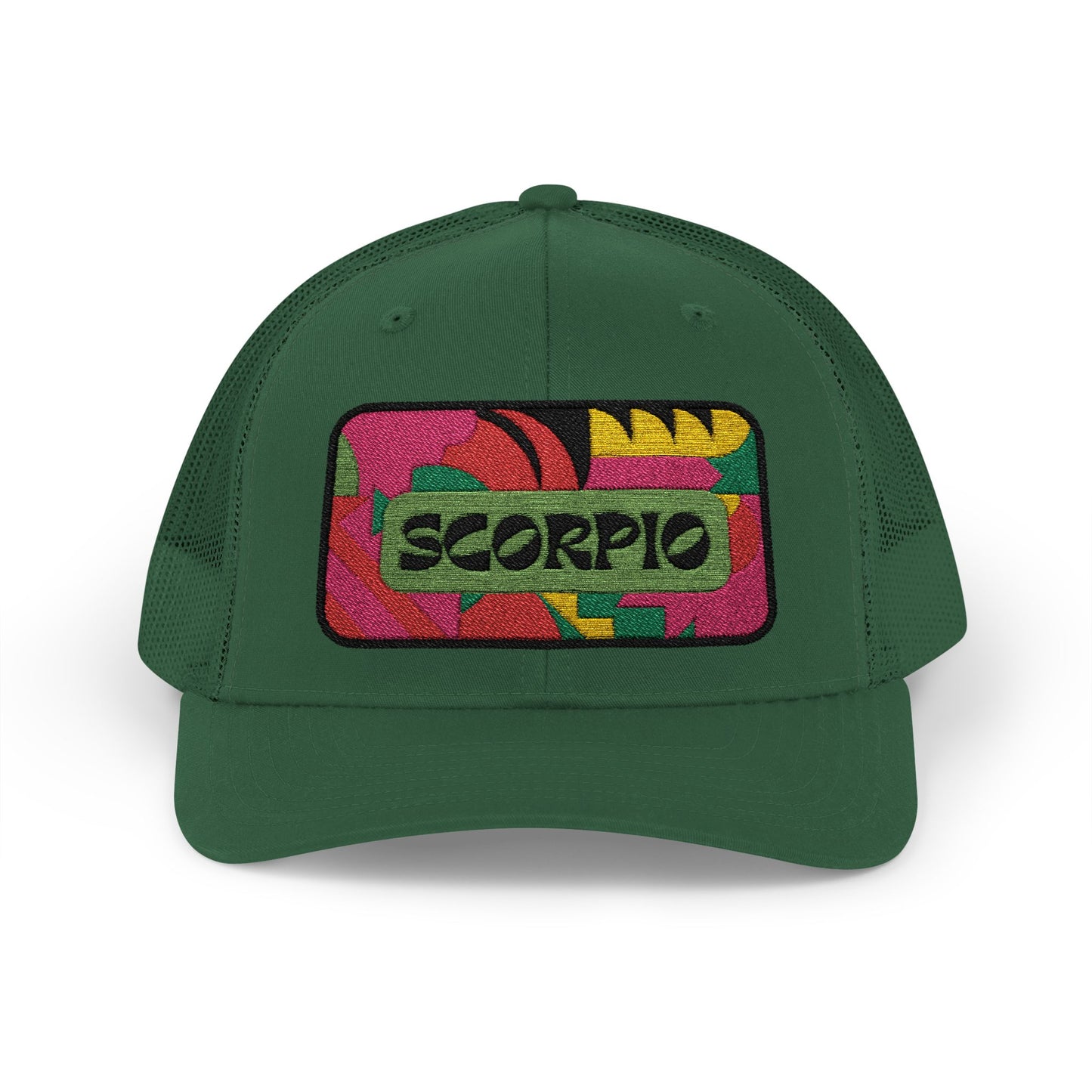 Scorpio Trucker Hat - Retro Astrology Snapback Cap - Embroidered Horoscope Hat