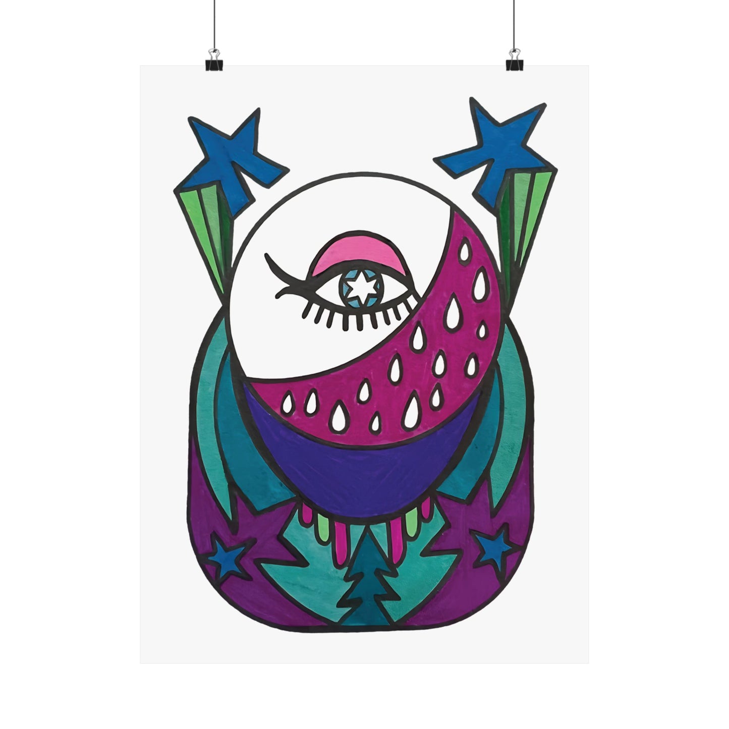 Lunar Eye | Esoteric Surreal Moon Art Print