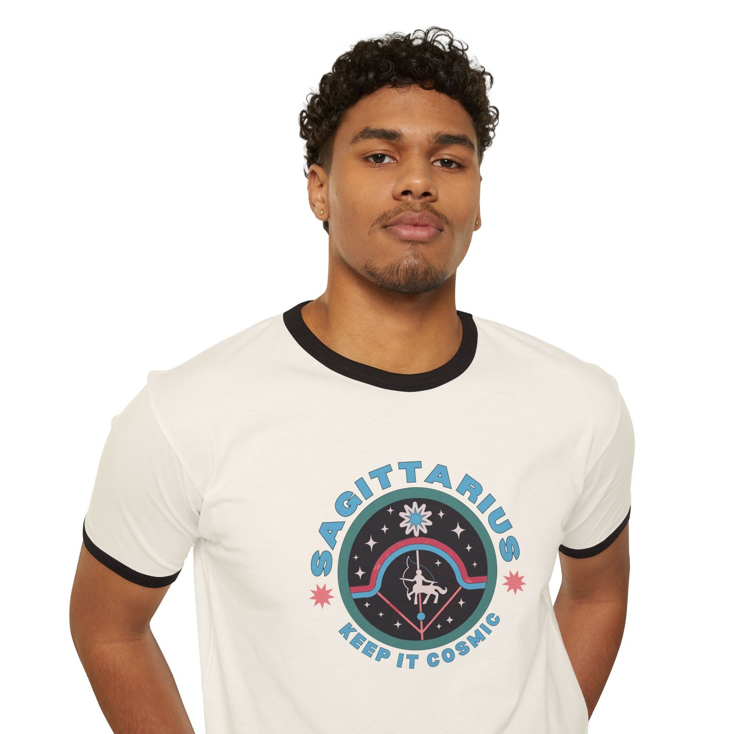 Keep it Cosmic Astrology Retro Ringer Tee — Sagittarius Zodiac T-Shirt