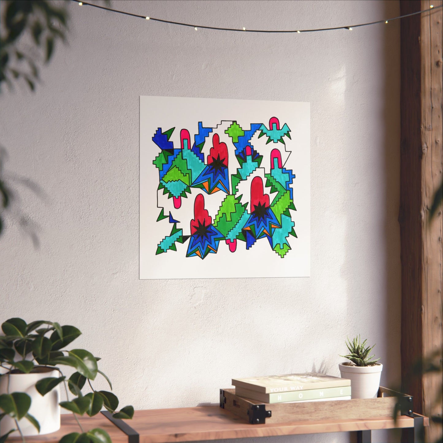 Pattern Play Abstract Geometric Art Print