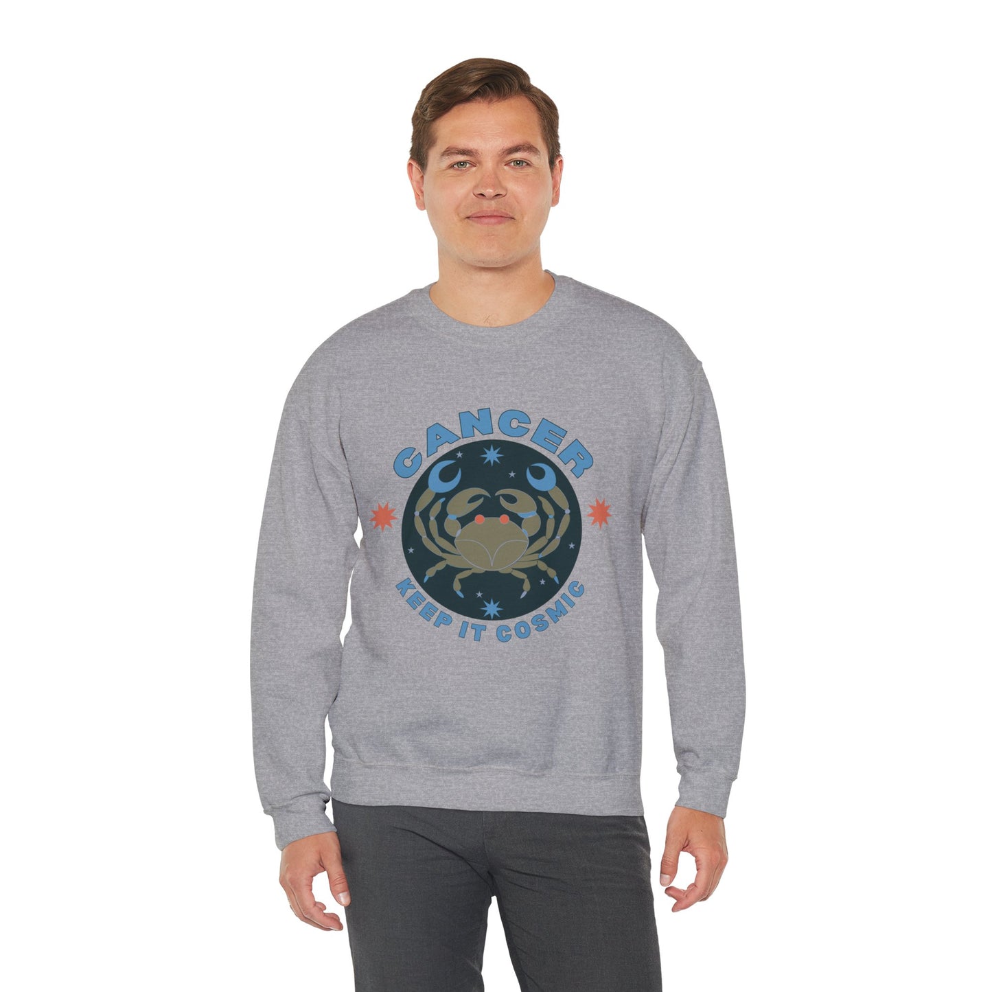 Keep It Cosmic - Retro Star Sign Astro Sweatshirt | Cancer