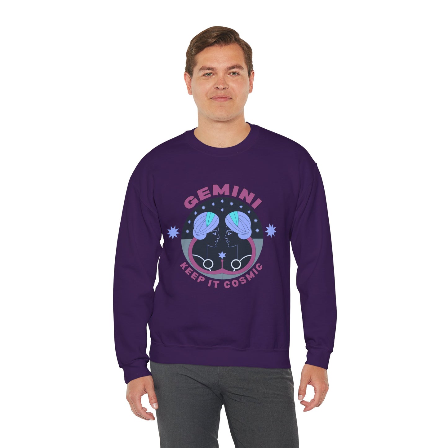 Keep It Cosmic - Retro Star Sign Astro Sweatshirt | Gemini
