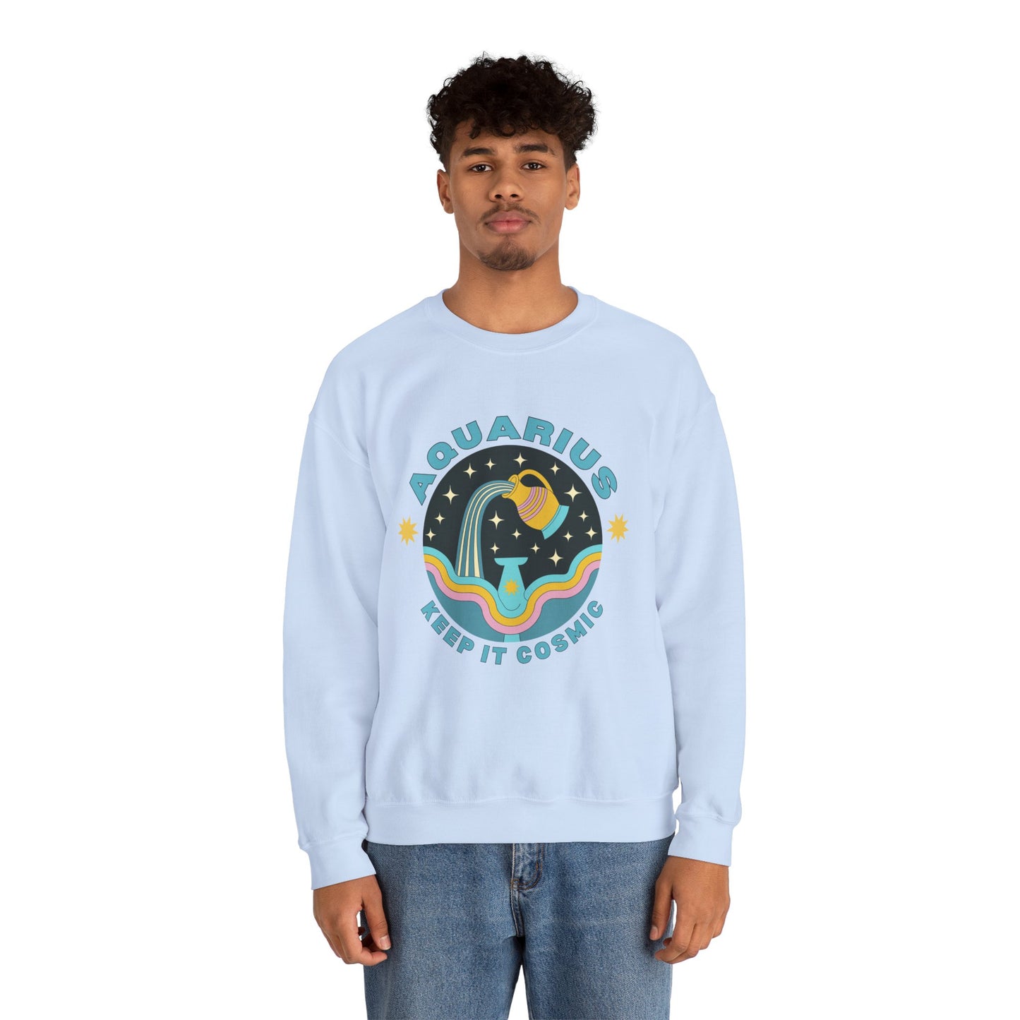 Keep It Cosmic - Retro Star Sign Astro Sweatshirt | Aquarius