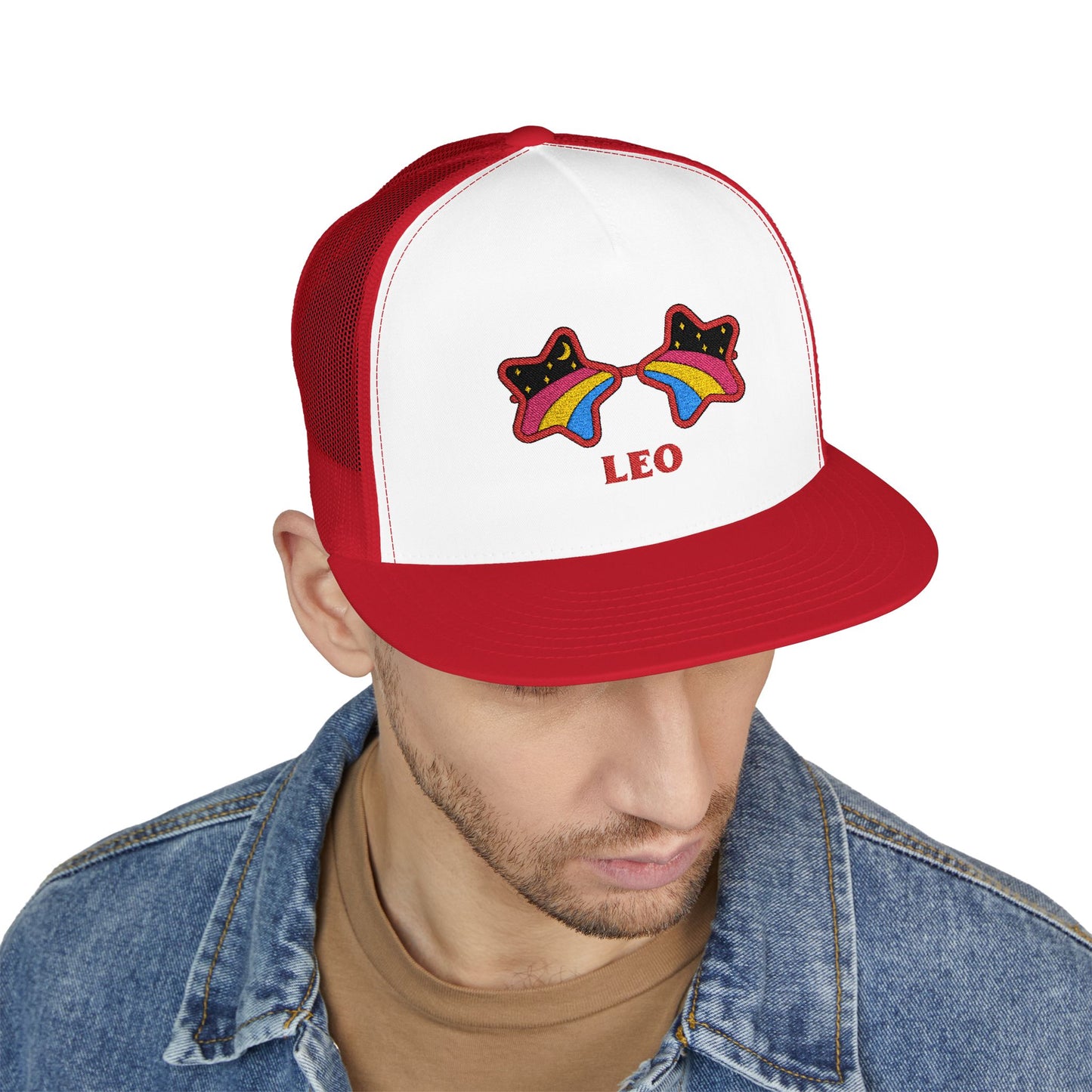 Retro Zodiac Sign Trucker Hat — Leo