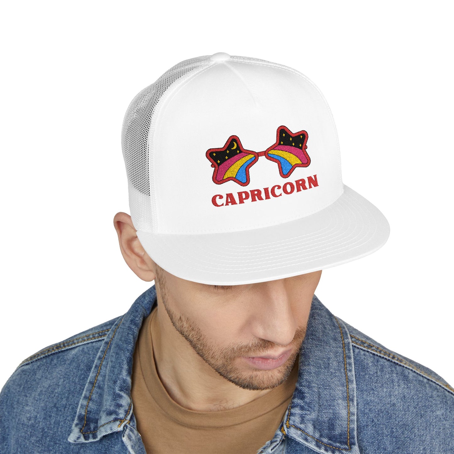 Retro Zodiac Sign Trucker Hat — Capricorn