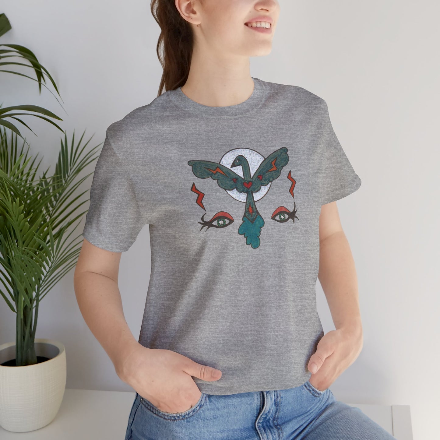 Feel to See Moon T-Shirt Tee | Esoteric Eyes Cosmic Art Tee (Unisex)