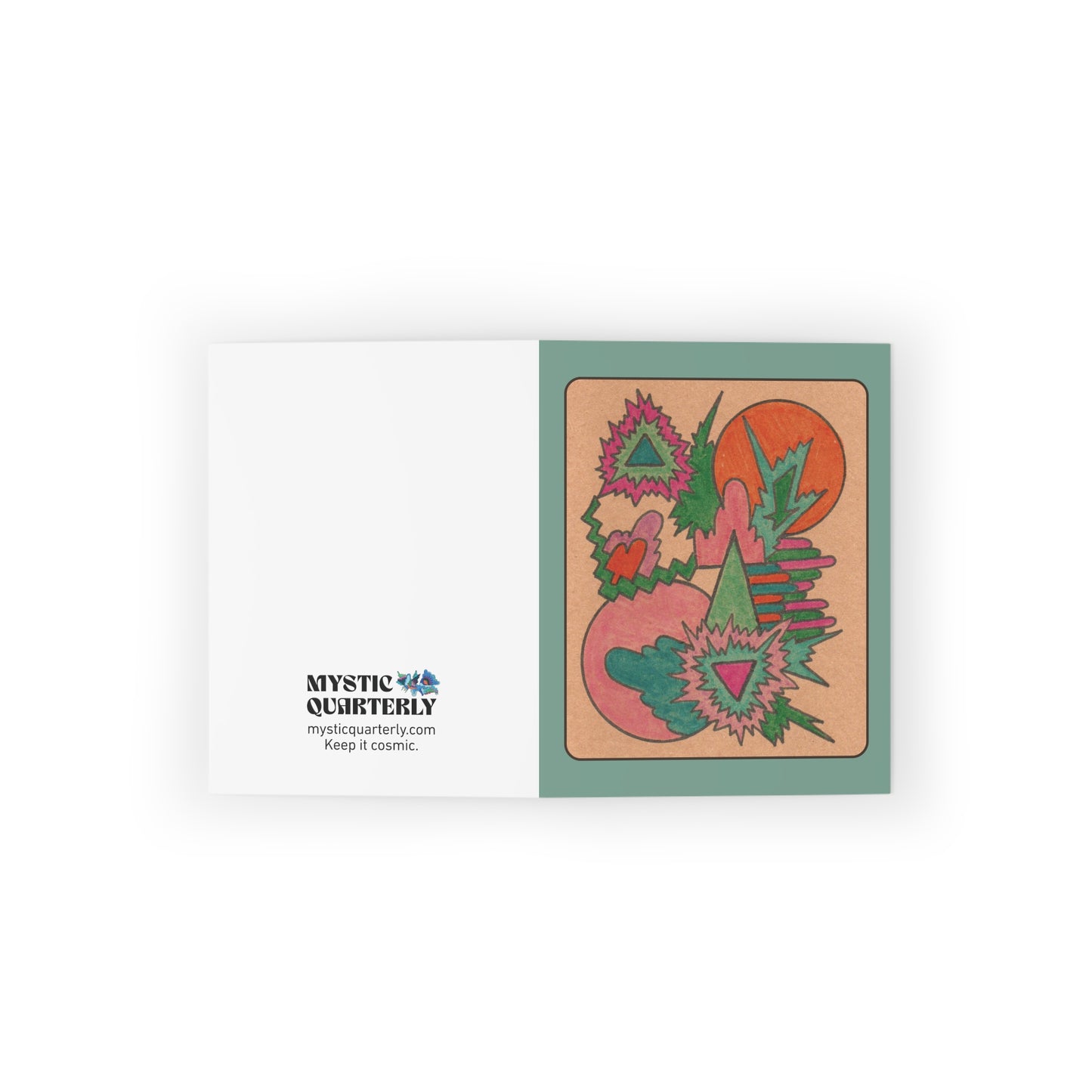 Abstract Cosmic Colorful Greeting Card Set of 8