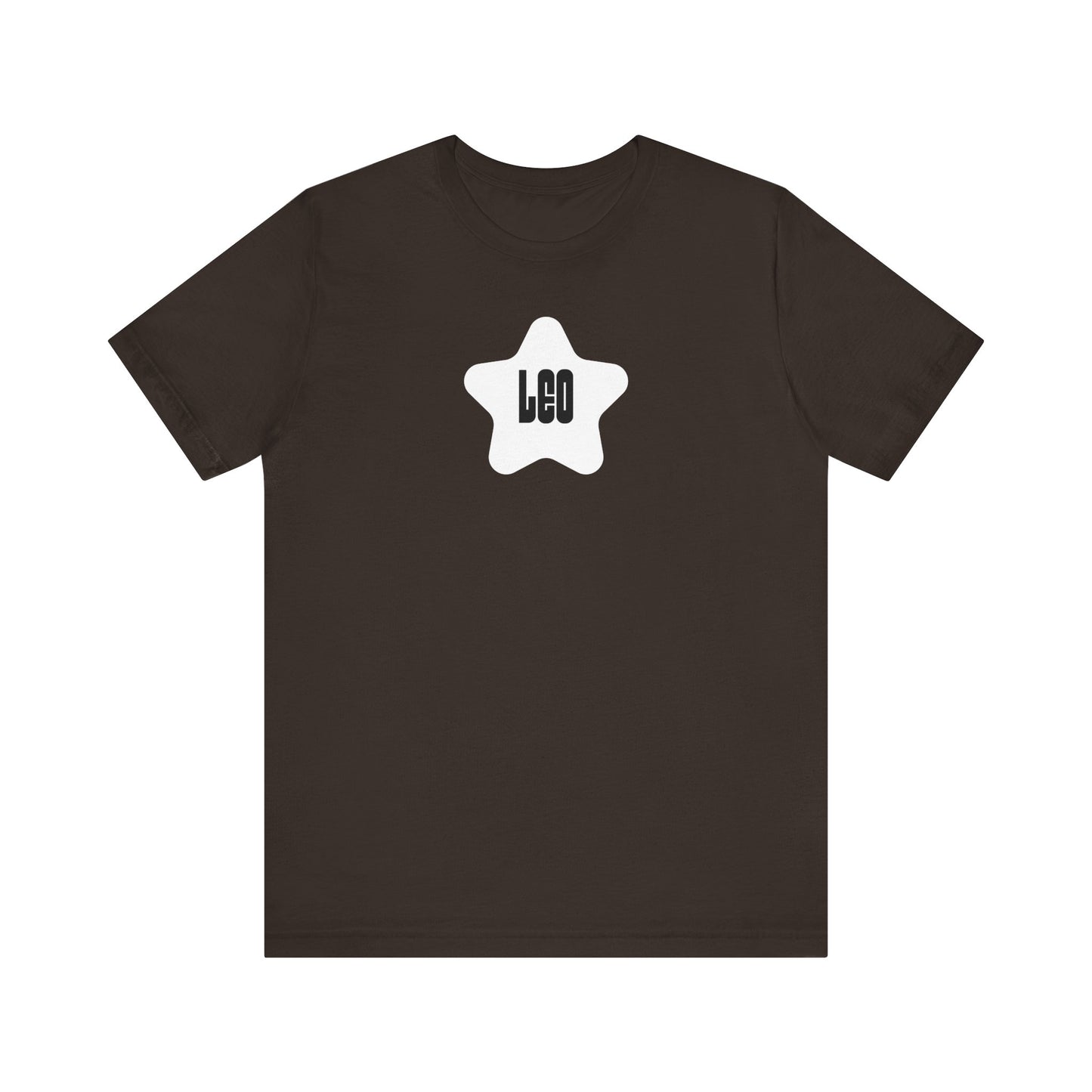 Leo Dark Mode Star Tee – White Star Leo Zodiac T-Shirt