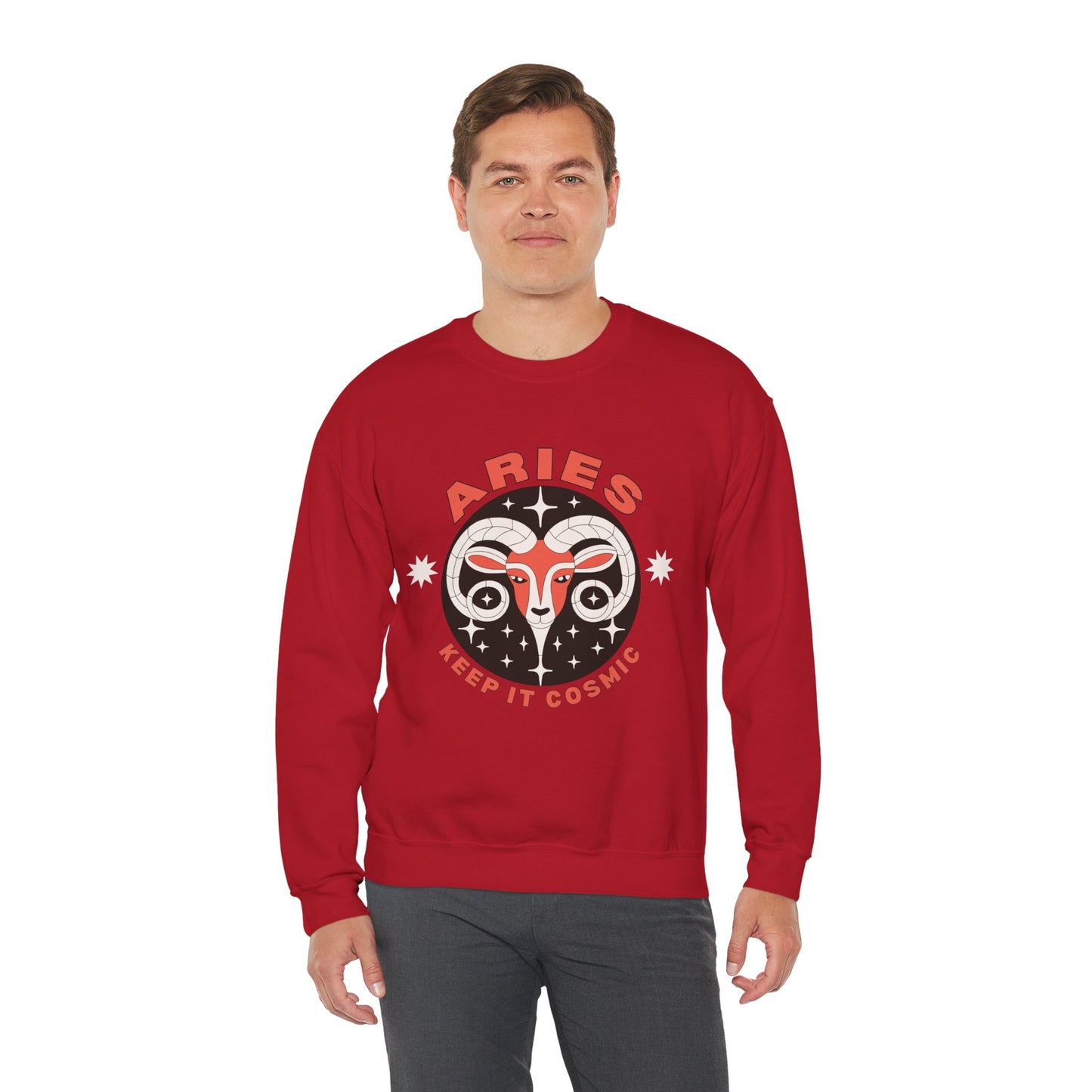 Keep It Cosmic - Retro Star Sign Astro Sweatshirt | Aries
