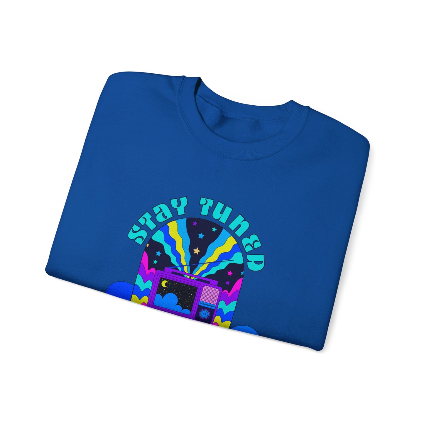Stay Tuned Cosmic Retro Sweatshirt - Dayglow Celestial Crewneck