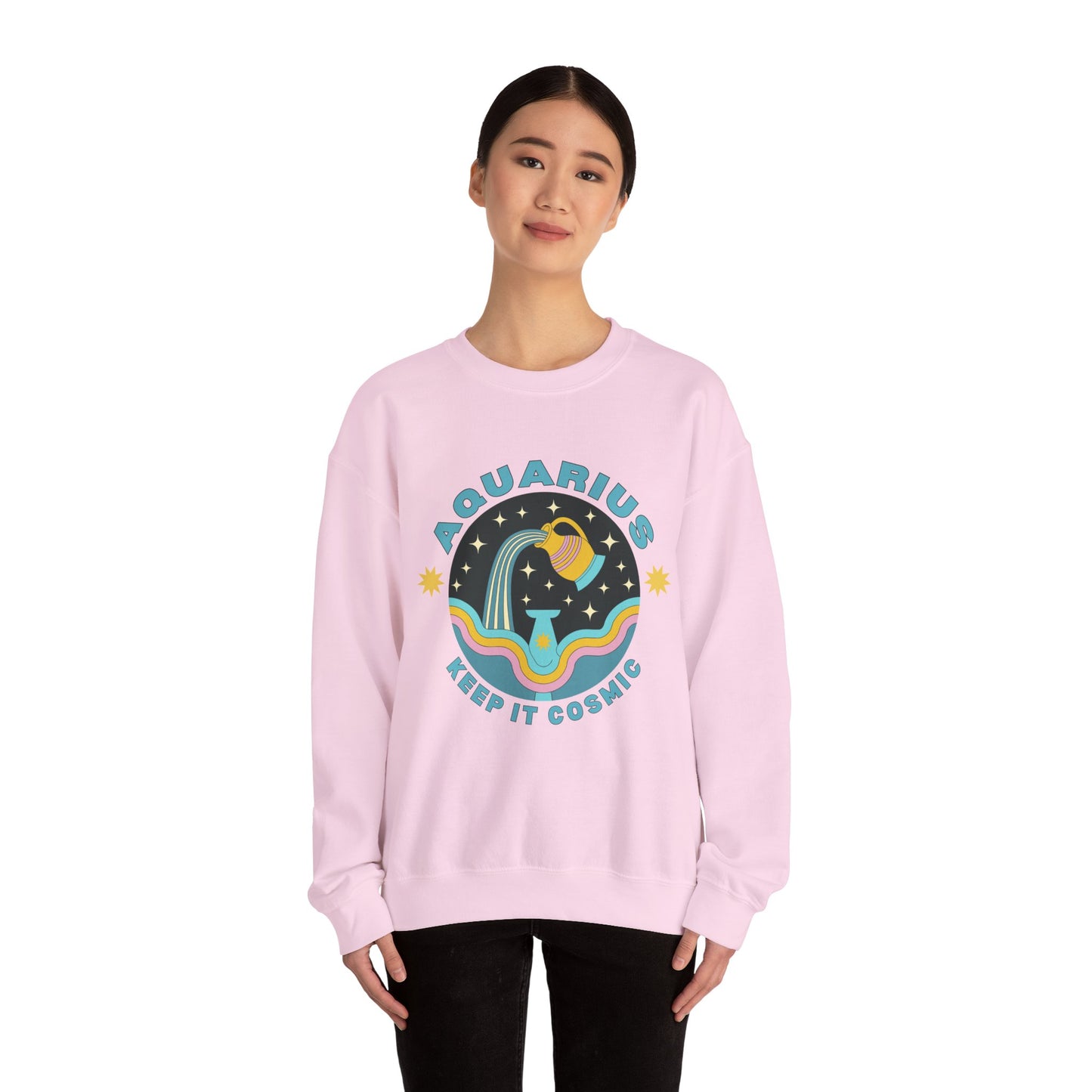 Keep It Cosmic - Retro Star Sign Astro Sweatshirt | Aquarius