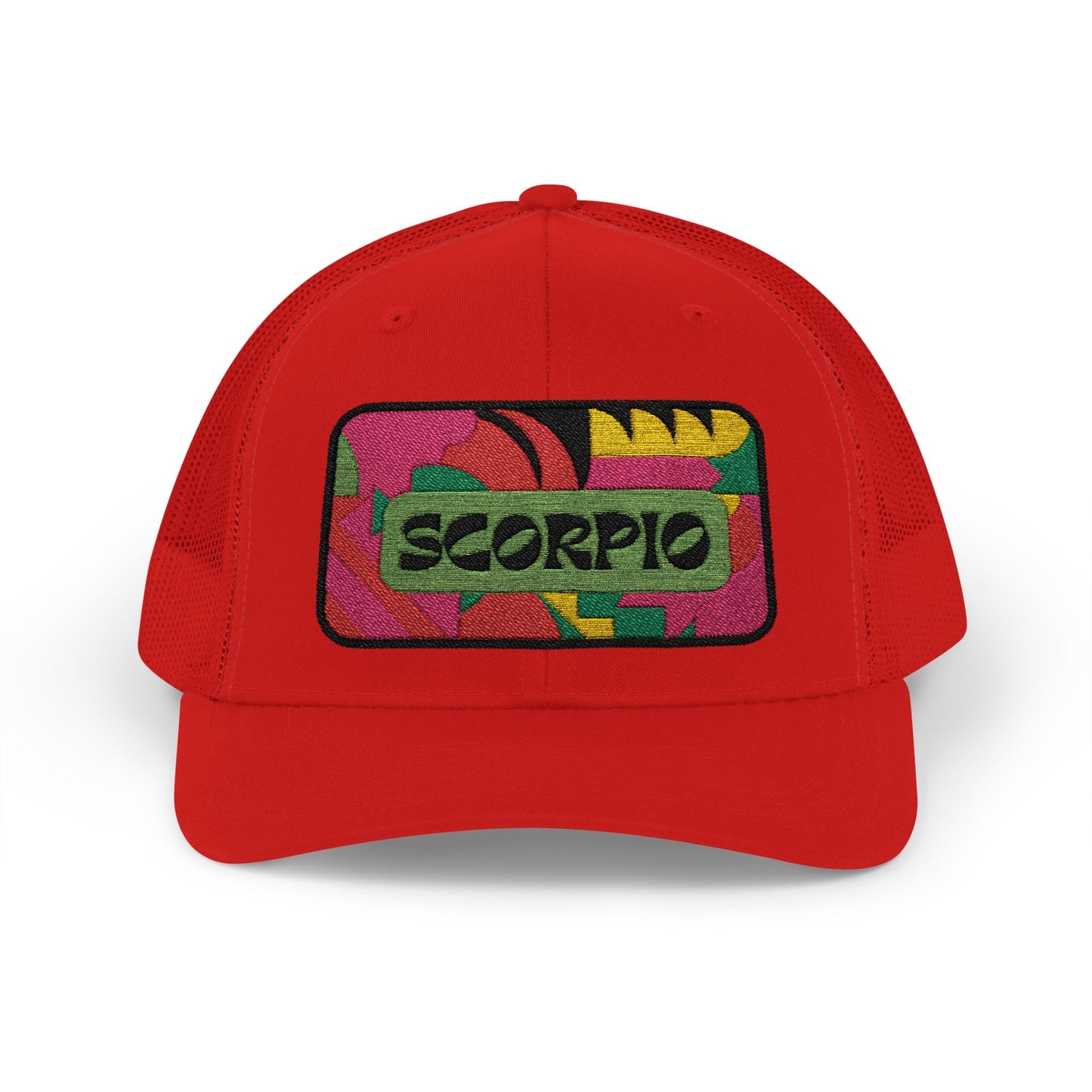 Scorpio Trucker Hat - Retro Astrology Snapback Cap - Embroidered Horoscope Hat