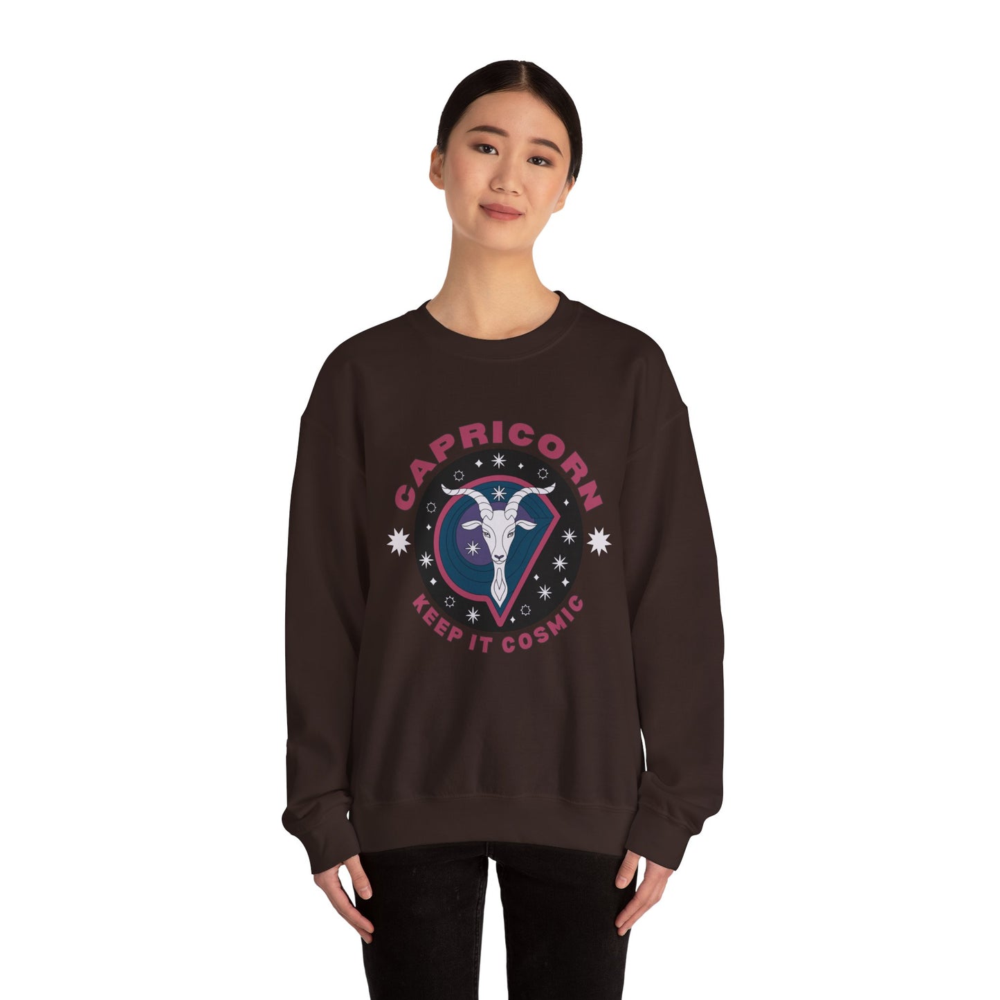 Keep It Cosmic - Retro Star Sign Astro Sweatshirt | Capricorn