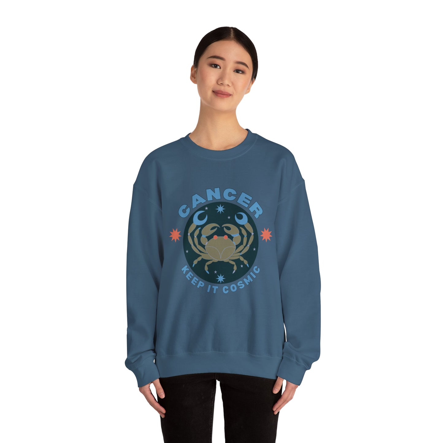 Keep It Cosmic - Retro Star Sign Astro Sweatshirt | Cancer