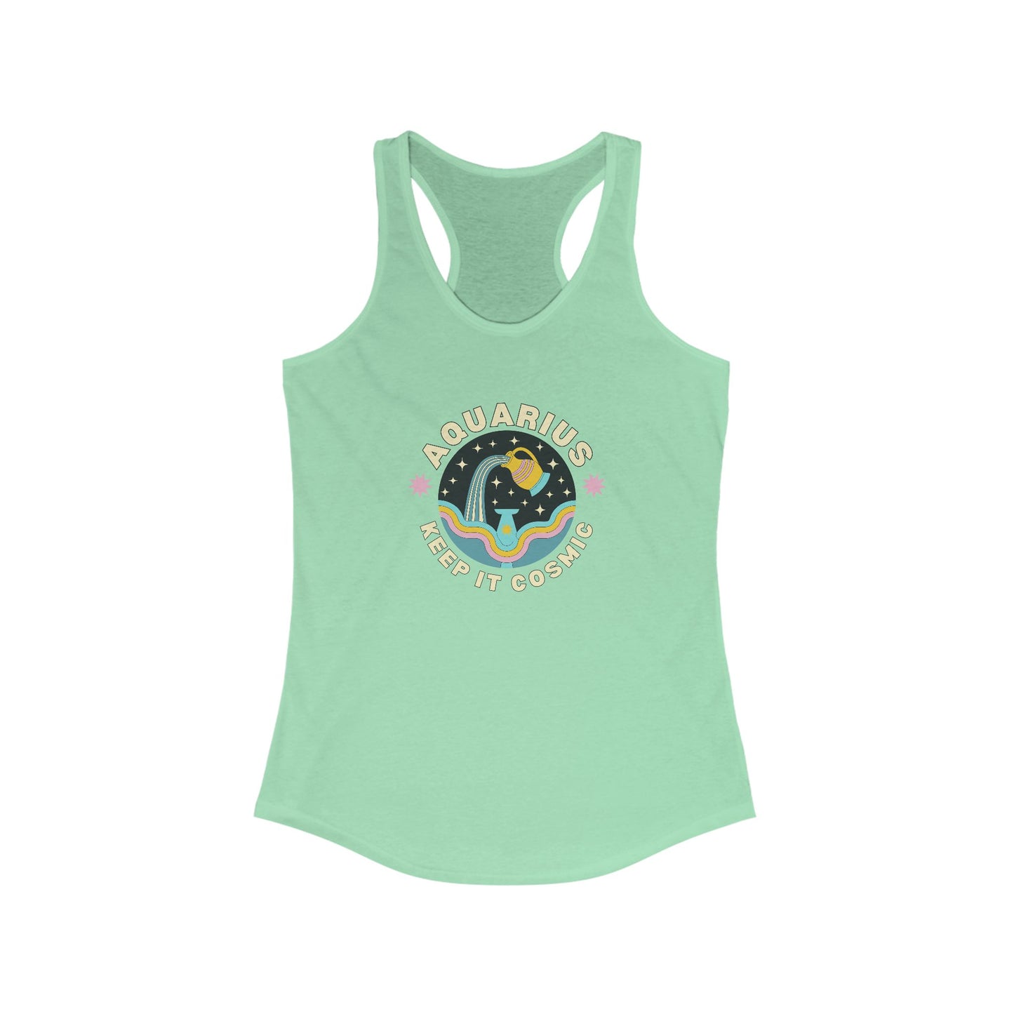 Keep it Cosmic Aquarius Retro Astrology Tank