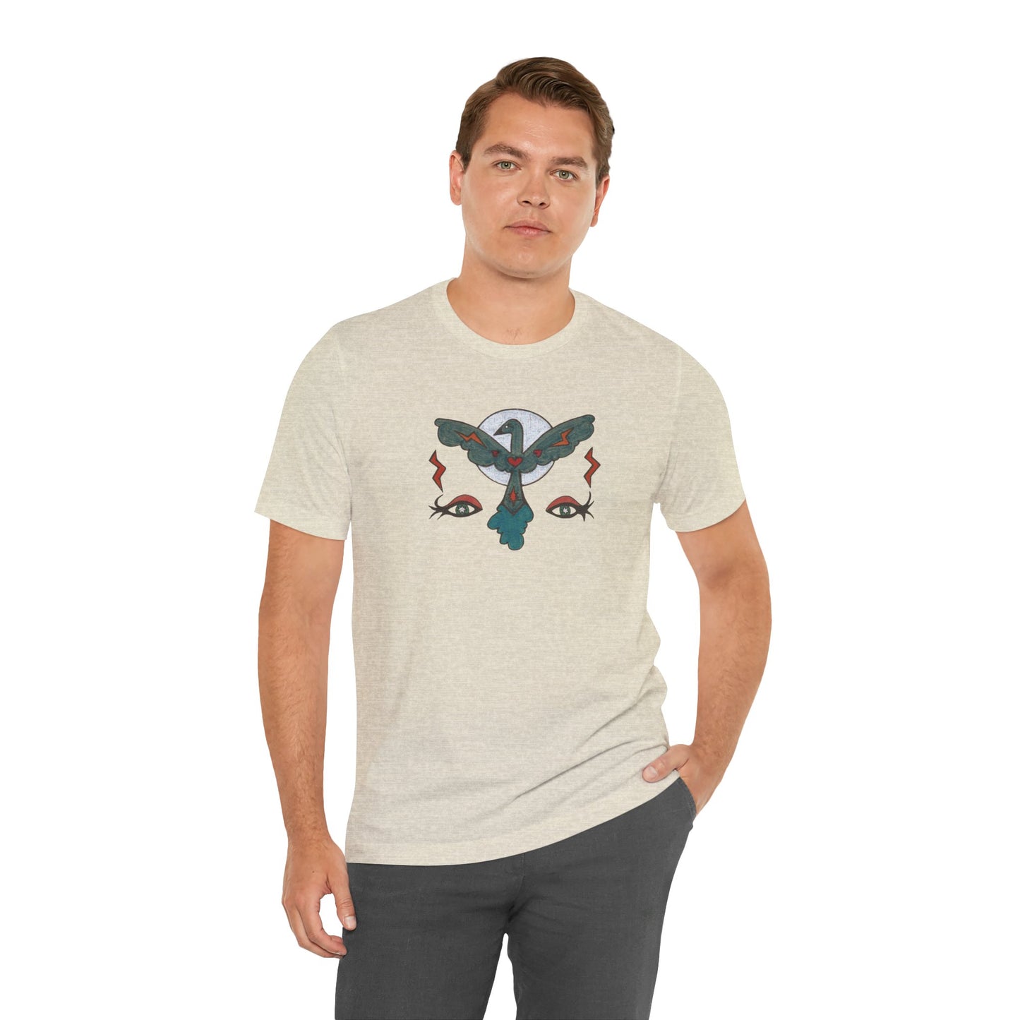 Feel to See Moon T-Shirt Tee | Esoteric Eyes Cosmic Art Tee (Unisex)