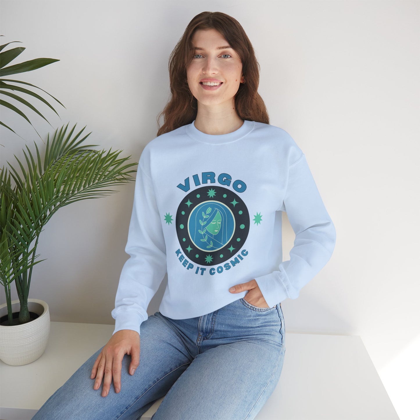 Keep It Cosmic - Retro Star Sign Astro Sweatshirt | Virgo