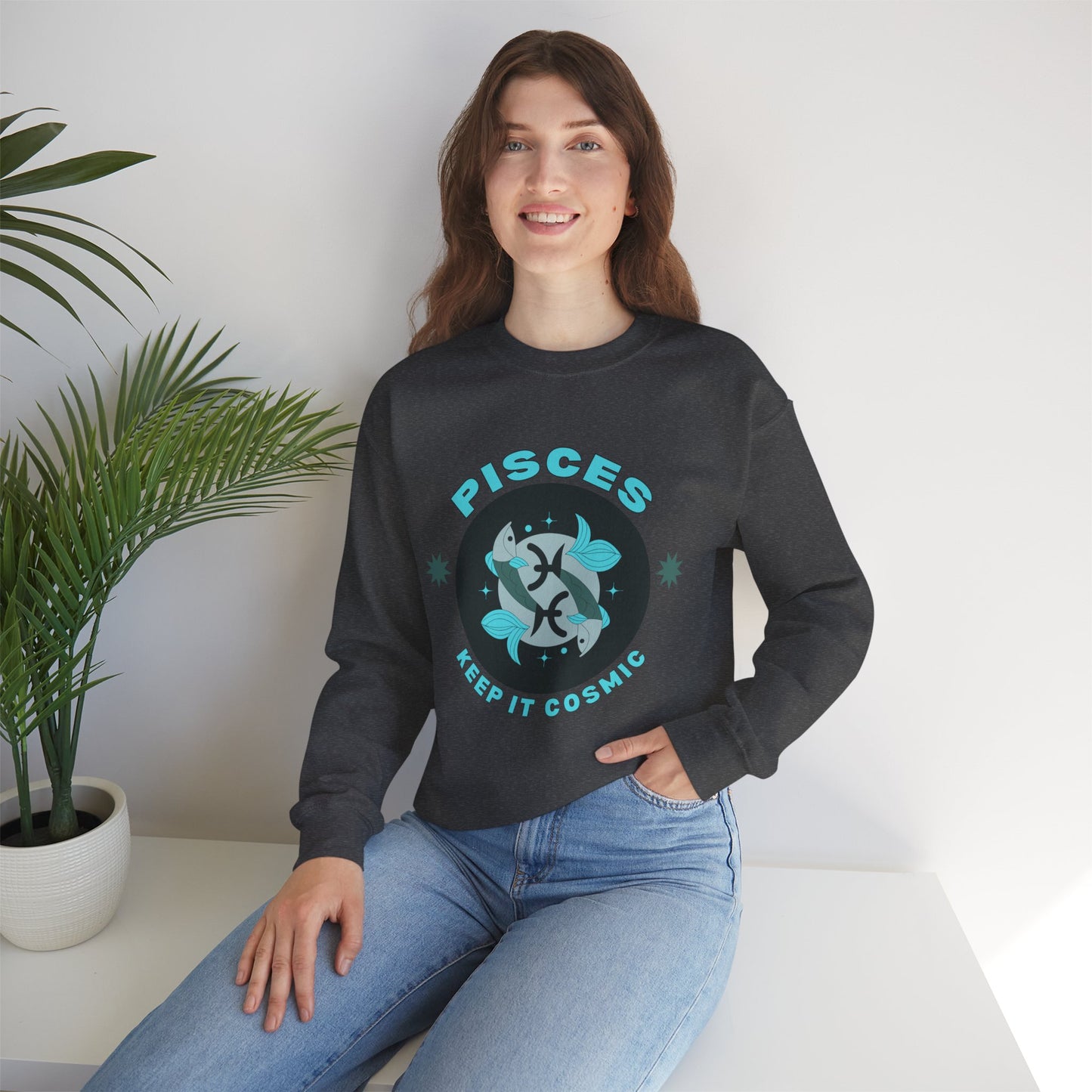 Keep It Cosmic - Retro Star Sign Astro Sweatshirt | Pisces